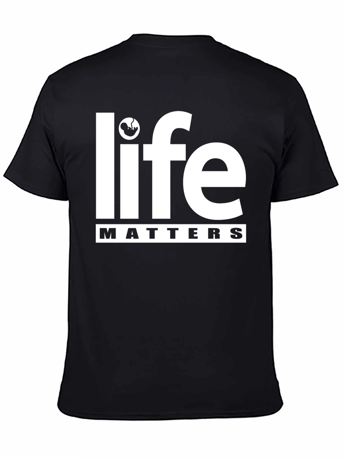 Black Life Matters Pro-Life T-Shirt Black view 4
