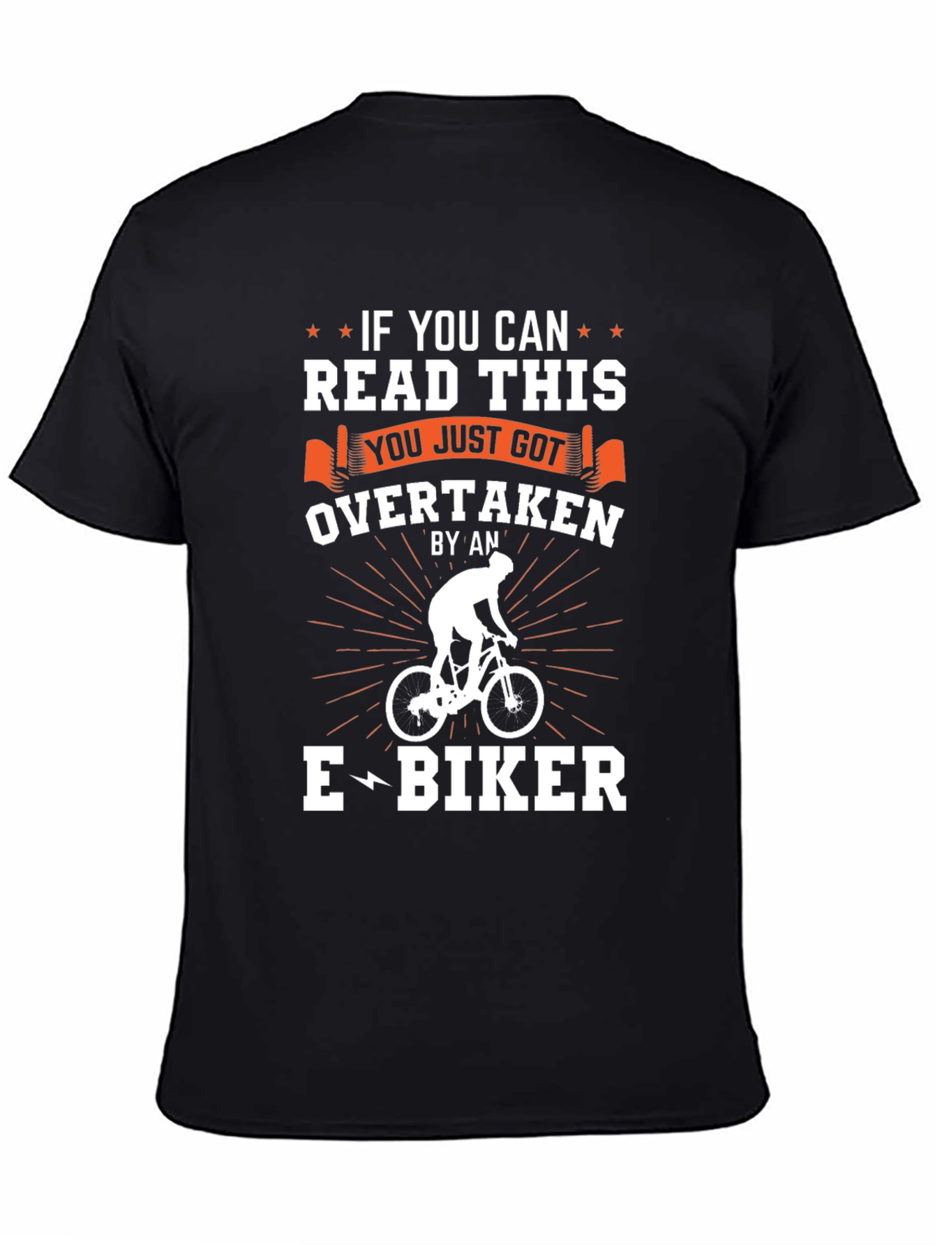 E-Biker T-Shirt: Overtaken Funny Bike Lover Tee - 4