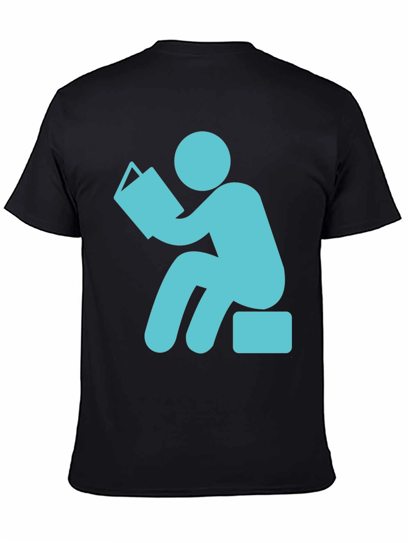 Black Bookworm Graphic Tee - Black Cotton Comfort view 4