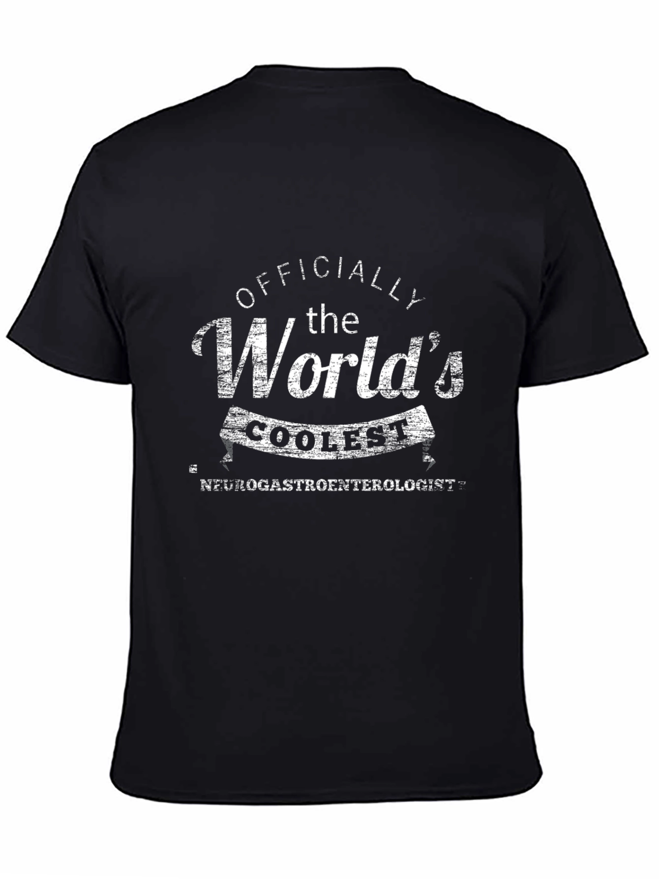 Black World's Coolest Neurogastroenterologist T-Shirt view 4