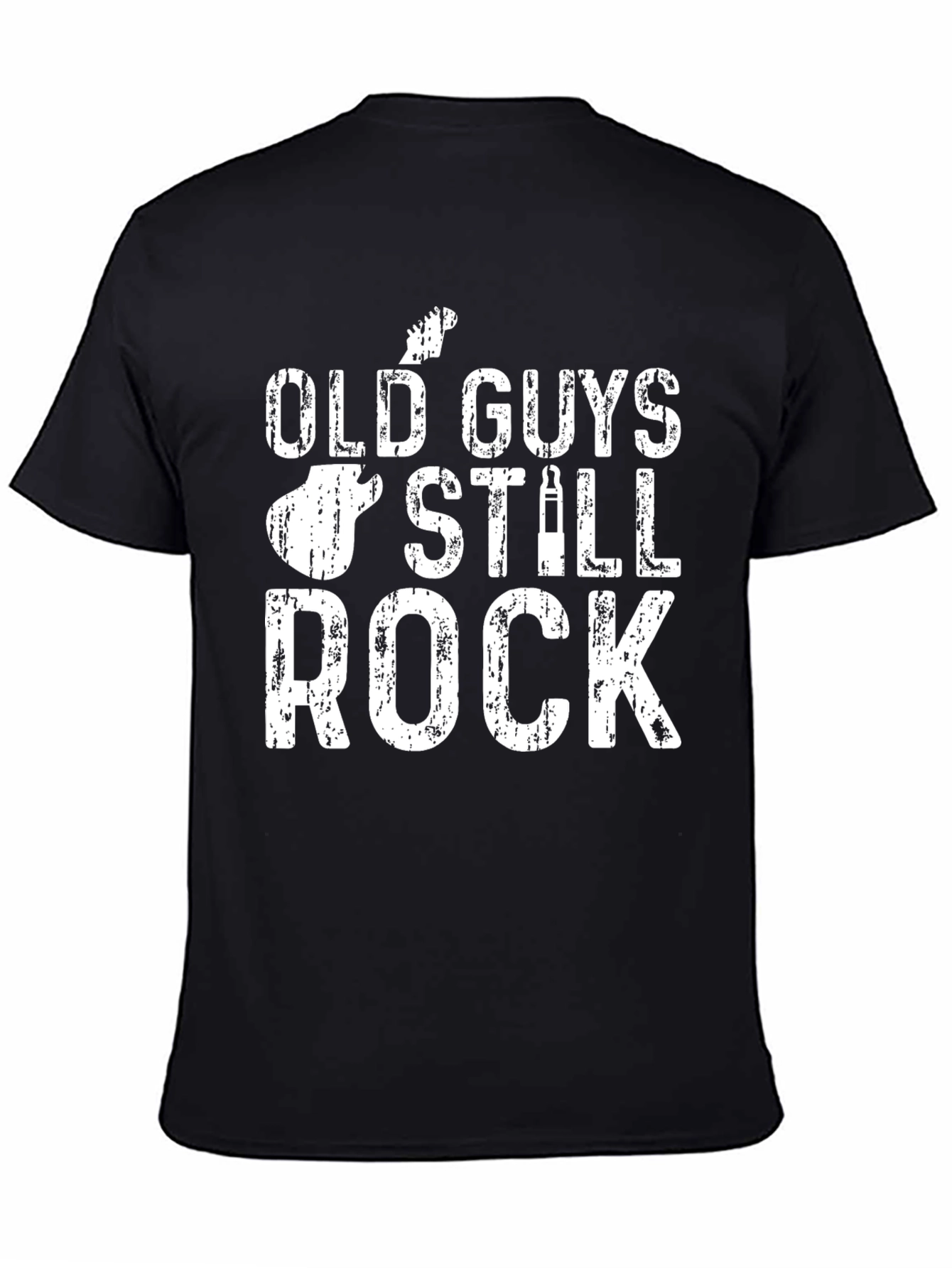 Black Old Guys Still Rock Graphic Tee view 4