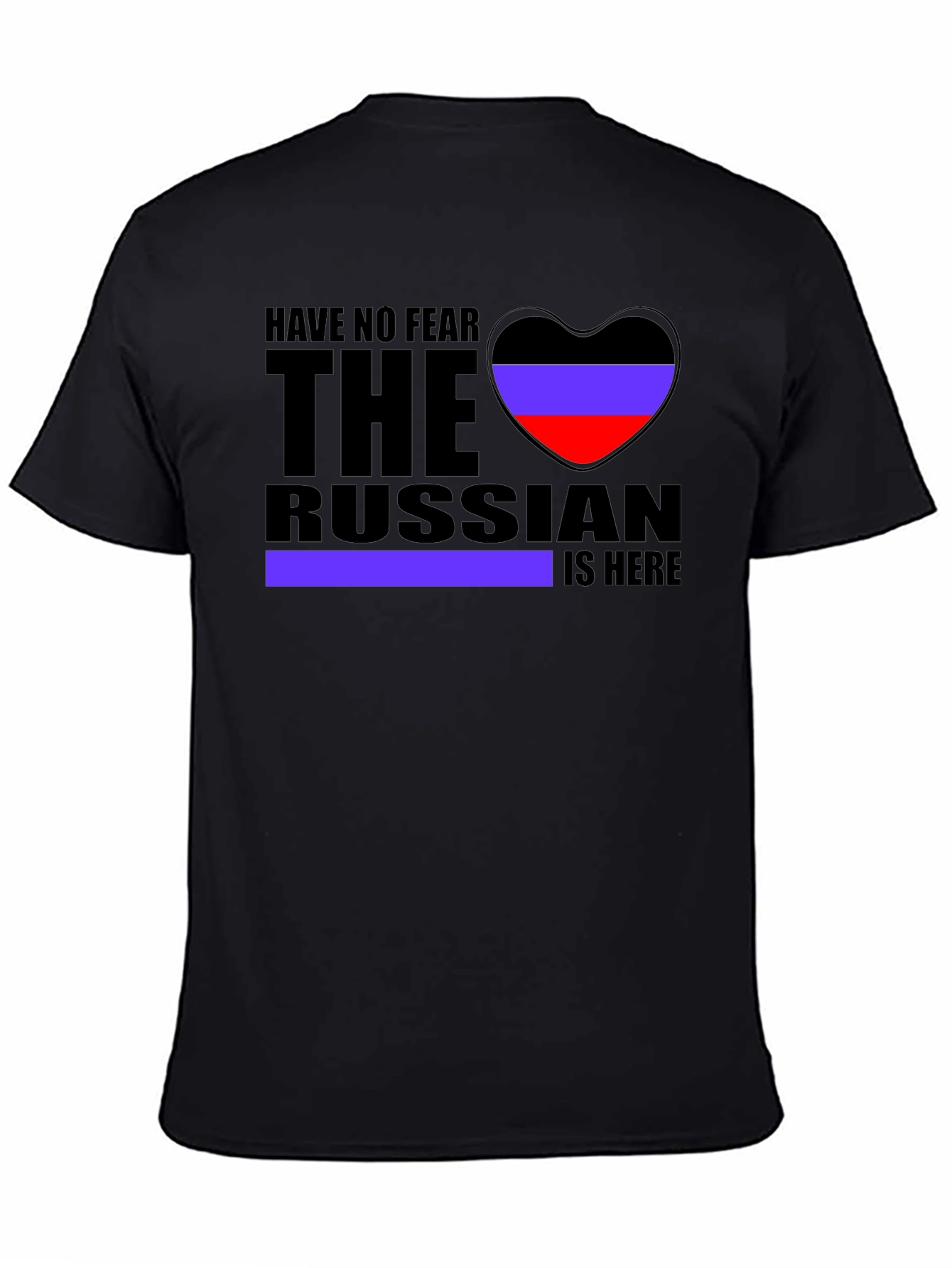 Black Have No Fear Russian is Here Novelty Graphic Tee view 4