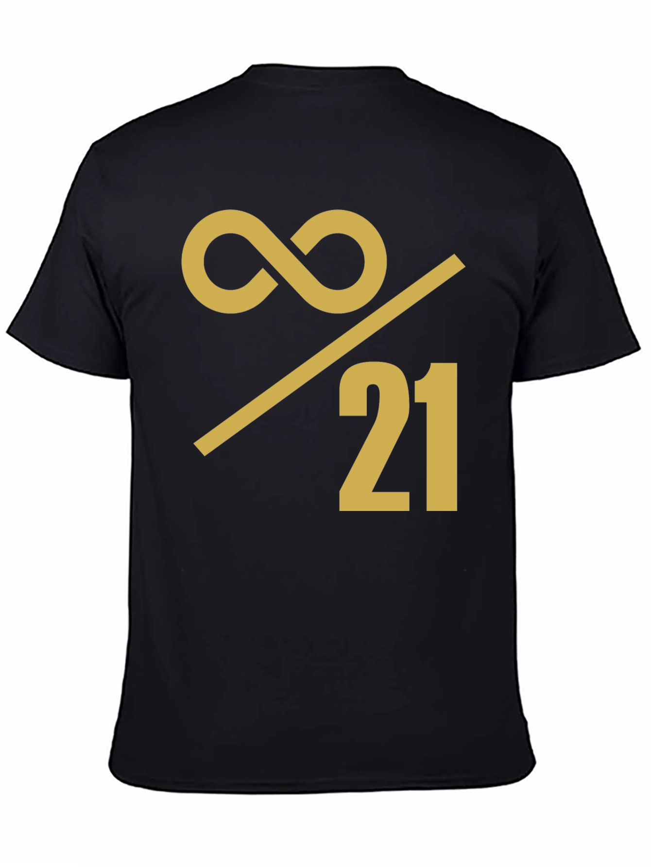 Black Infinity Over 21 Graphic Tee - Bold Statement Shirt view 4