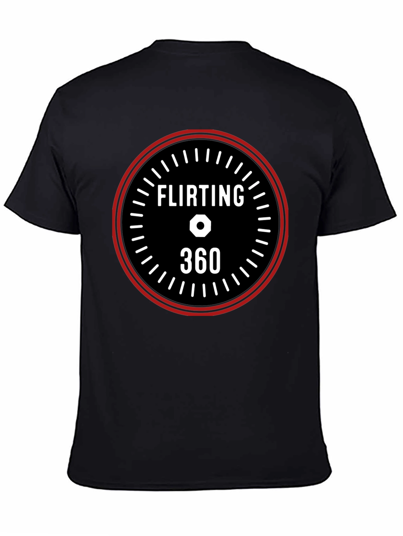 Black Flirting 360 Graphic Tee - Black Casual T-Shirt view 4
