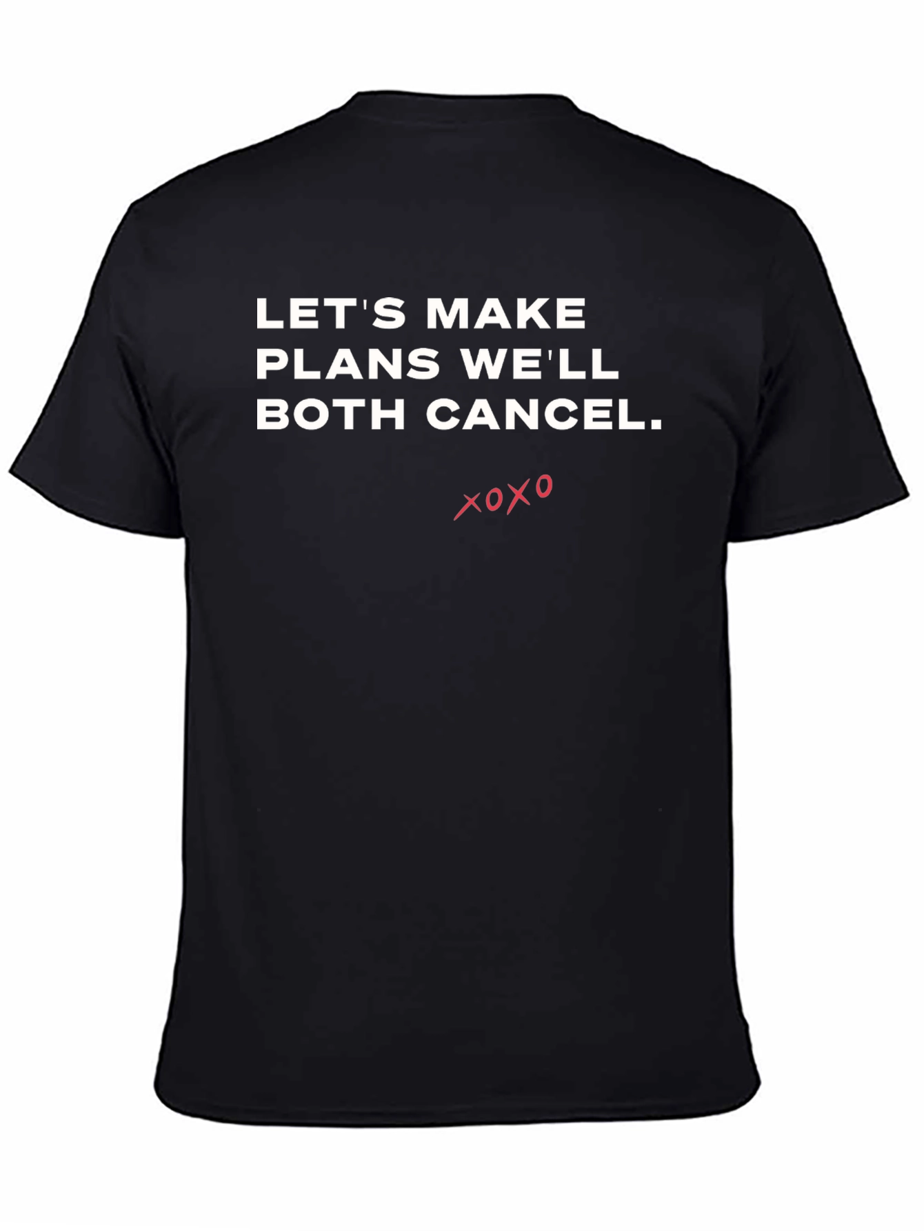 Black Funny "Cancel Plans" Graphic Tee - Black T-Shirt view 4