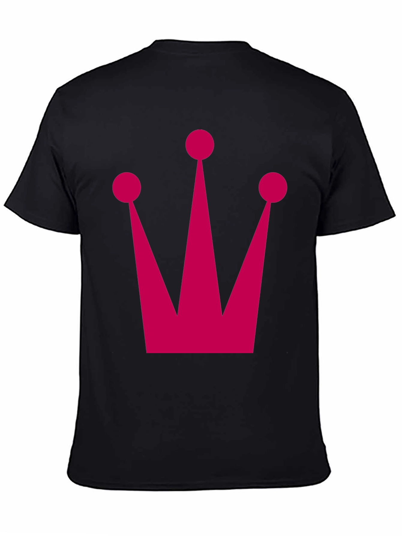 Black Crown Graphic Tee - Classic Black Cotton T-Shirt view 4