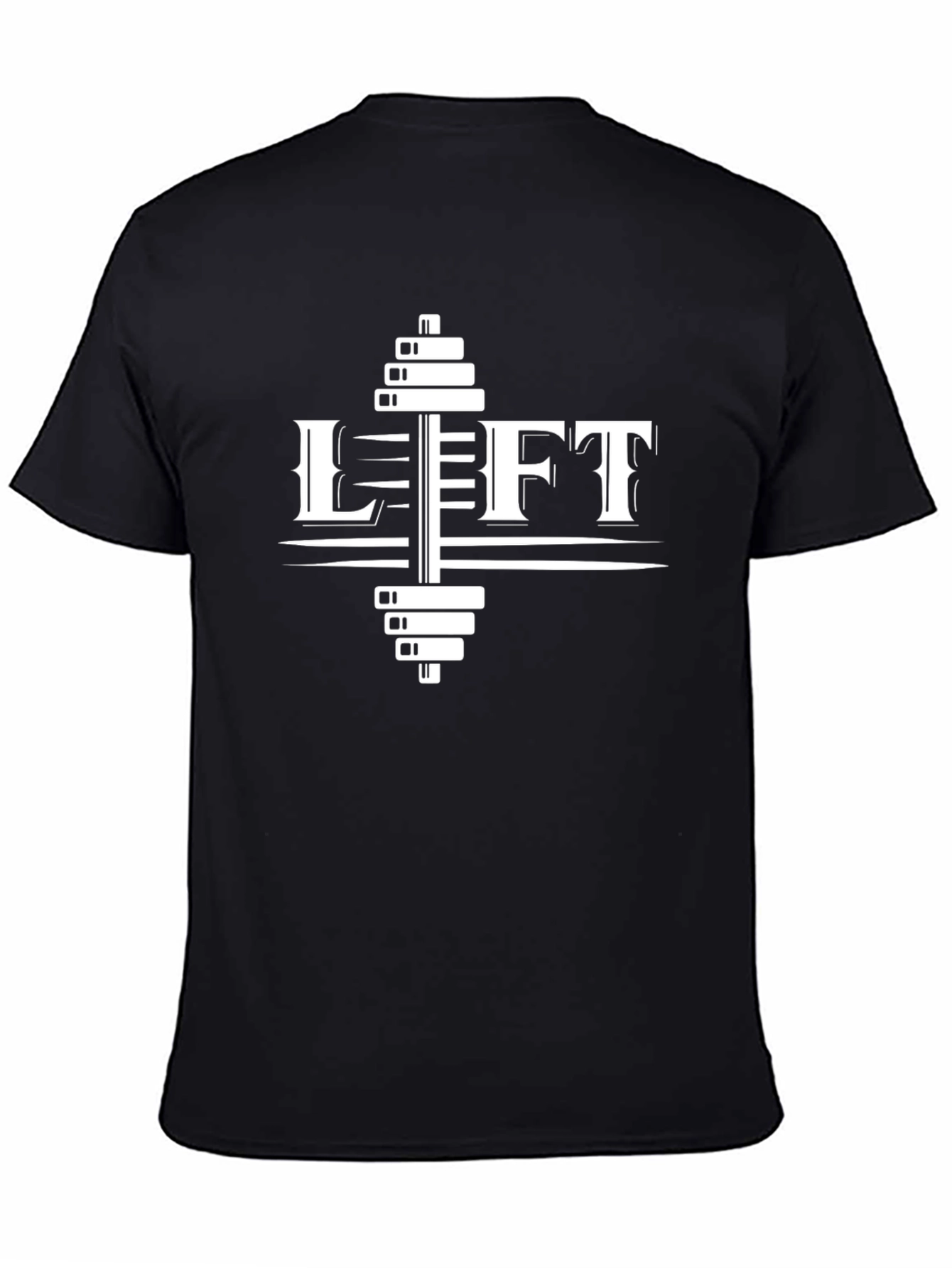 Black Lift Weights Graphic Tee - Gym Fitness Shirt view 4