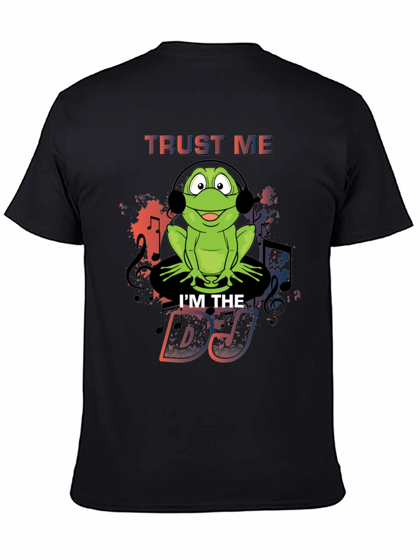 Black Trust Me I'm the DJ Frog T-Shirt view 4