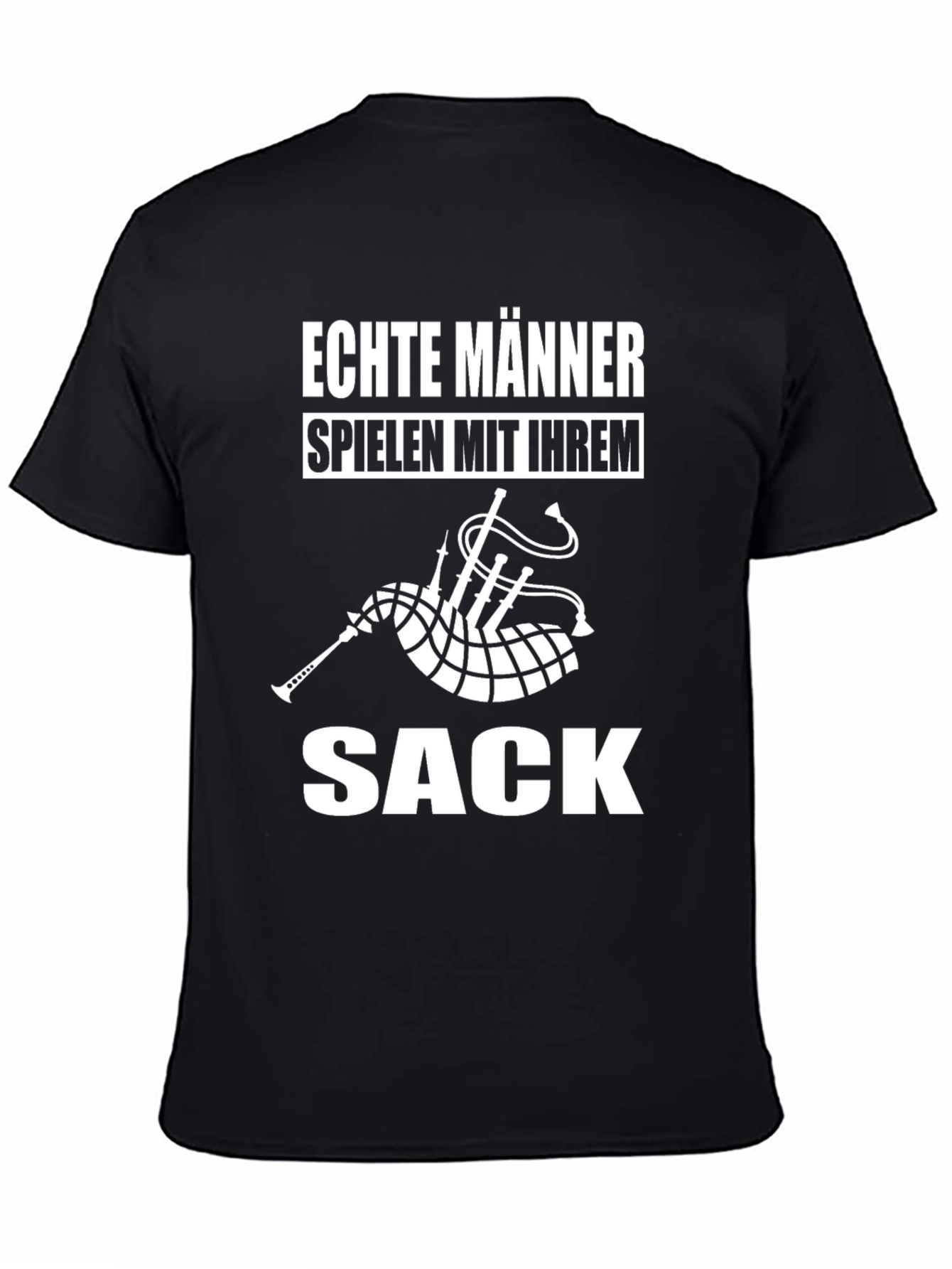 Black Echte Männer Sack Black T-Shirt view 4