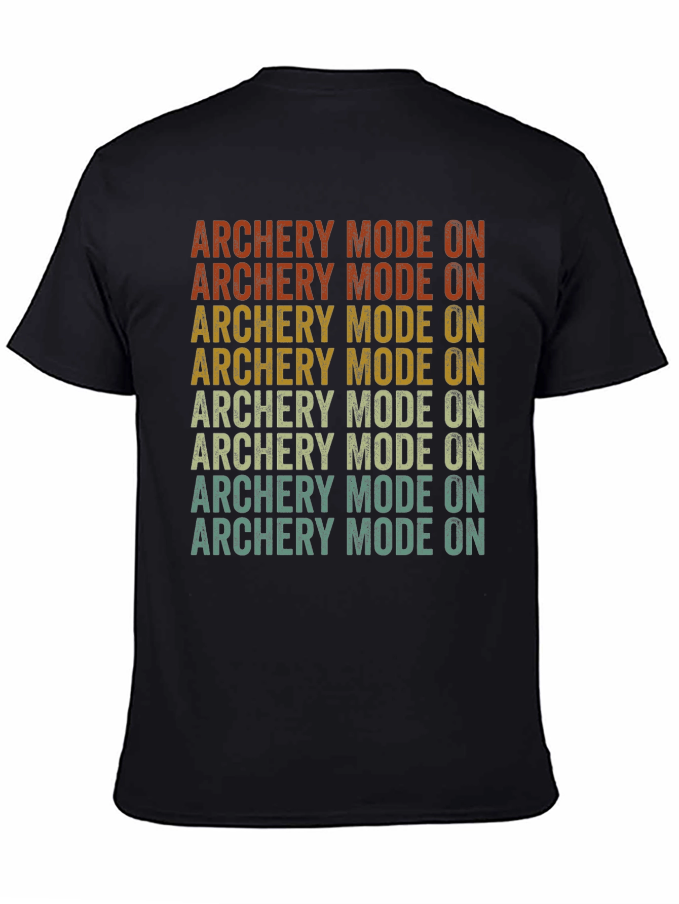 Black Archery Mode On T-Shirt - Retro Design view 4