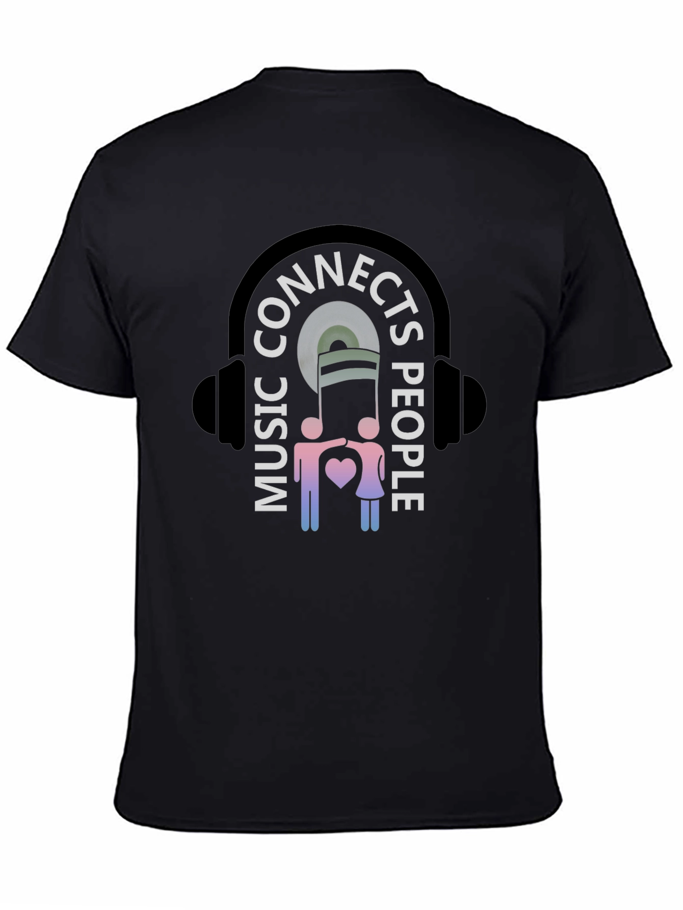 Black Music Connects People Graphic T-Shirt view 4