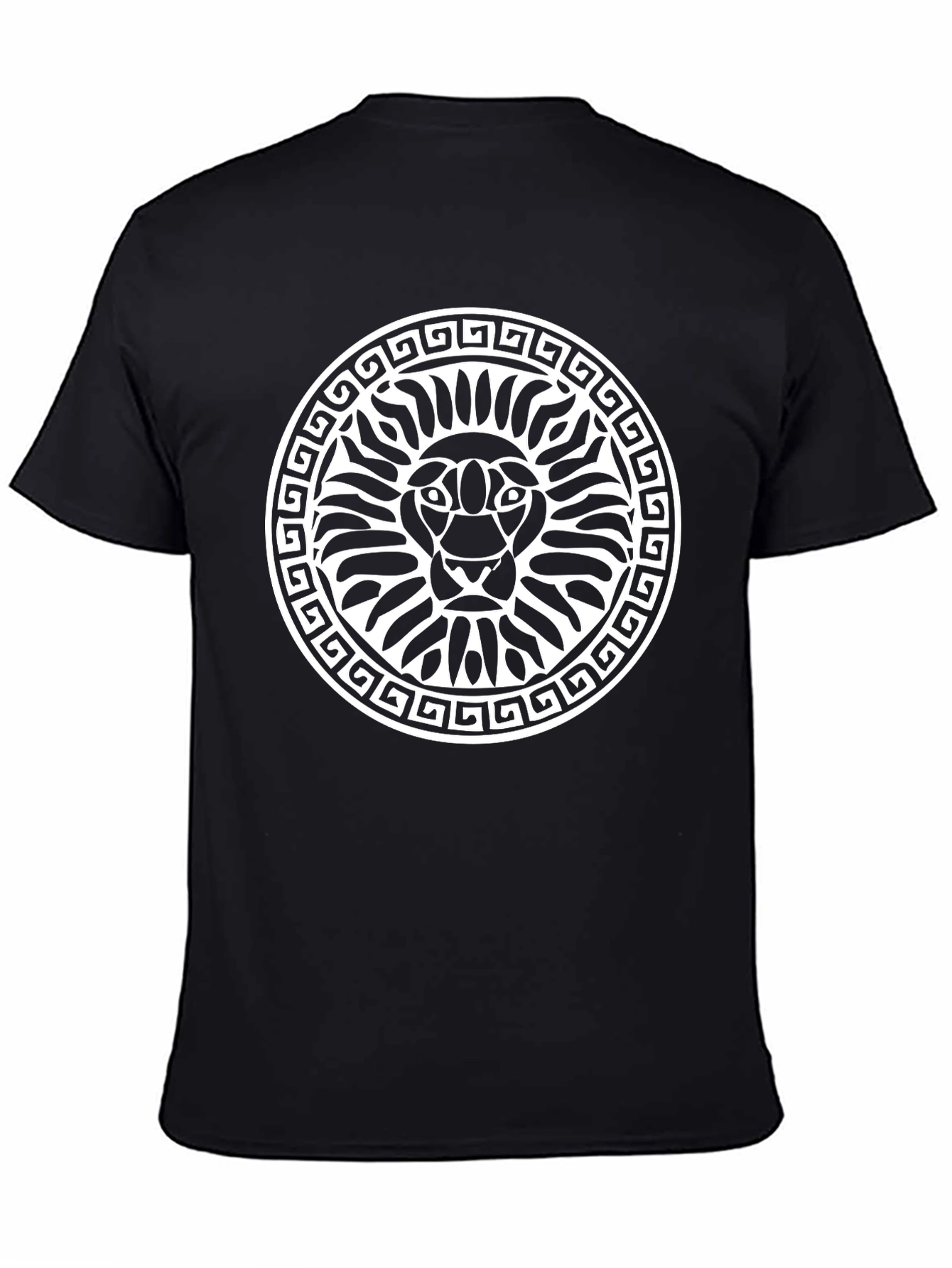 Black Lion Graphic Print Black T-Shirt view 4