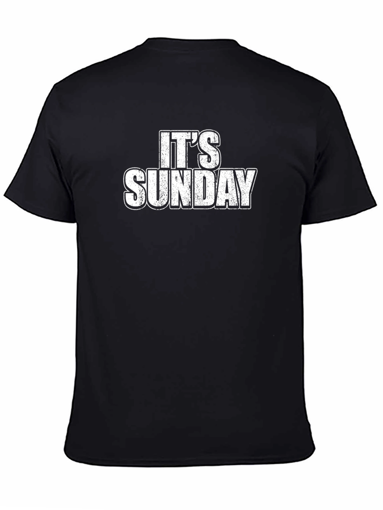 Black It's Sunday Graphic T-Shirt - Casual Wear view 4