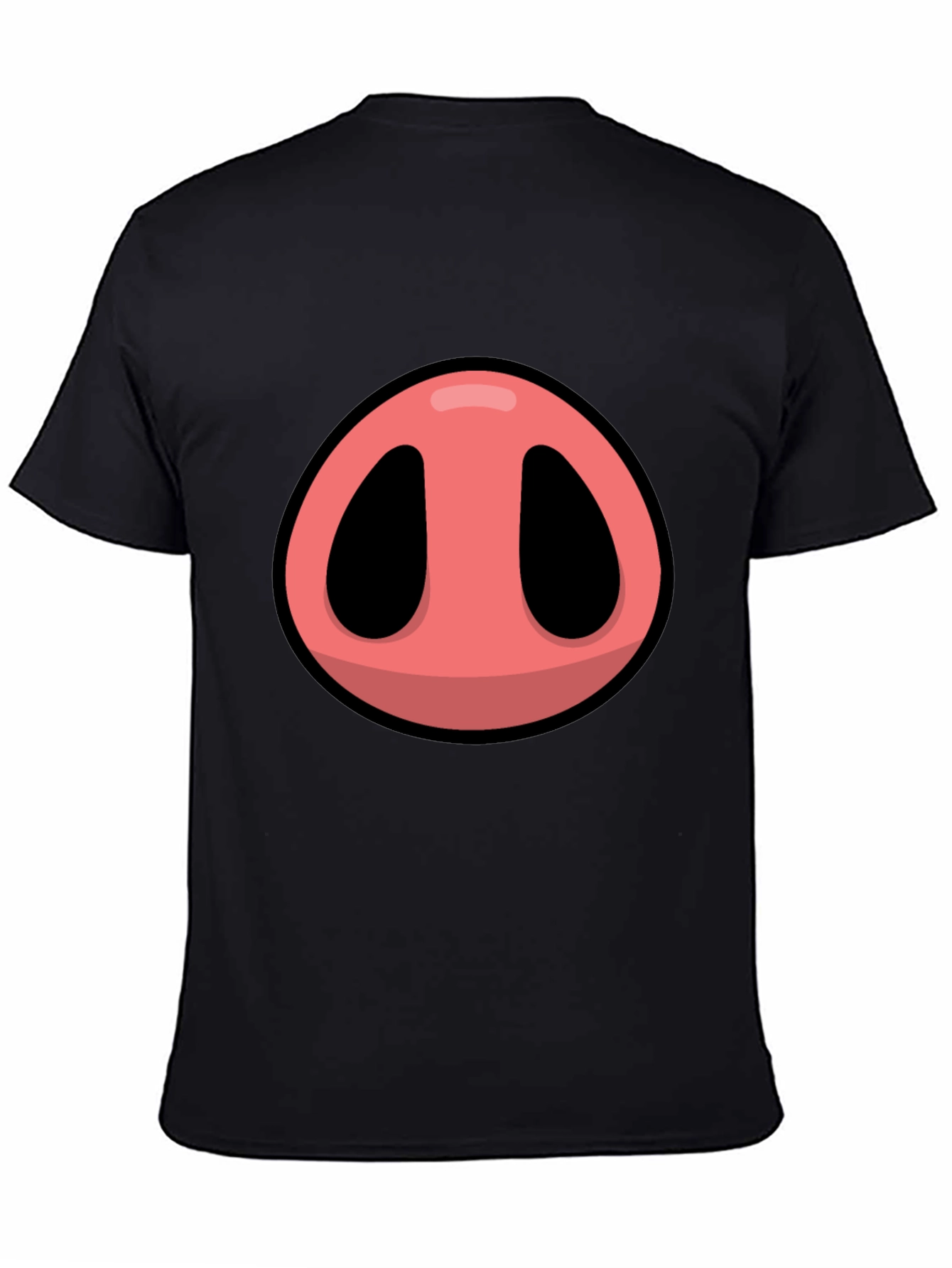 Black Pig Nose Graphic T-Shirt - Fun Animal Tee view 4