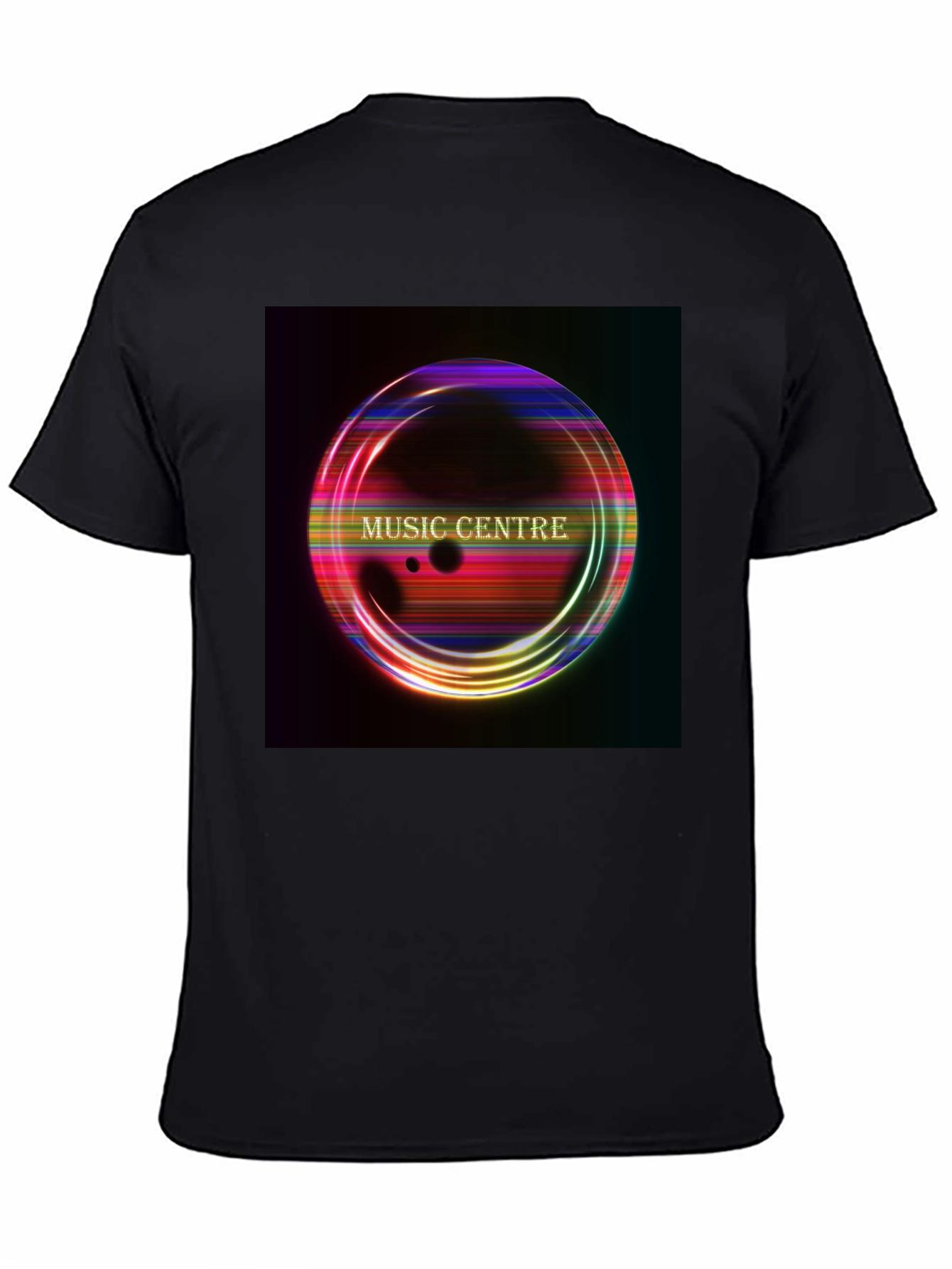 Black Music Centre Graphic Black T-Shirt view 4