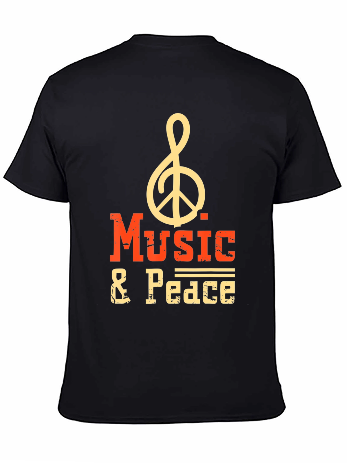 Black Music & Peace T-Shirt - Stylish Graphic Tee view 4