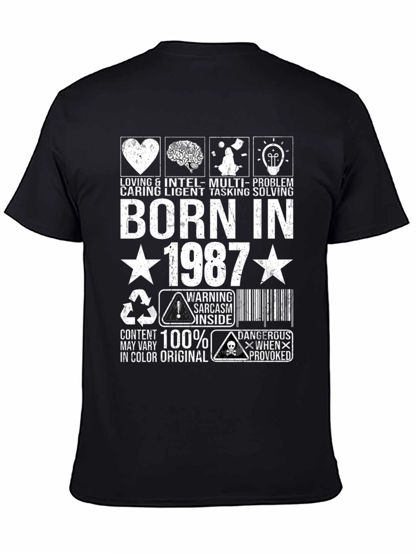 Black Born in 1987 Graphic Tee view 4