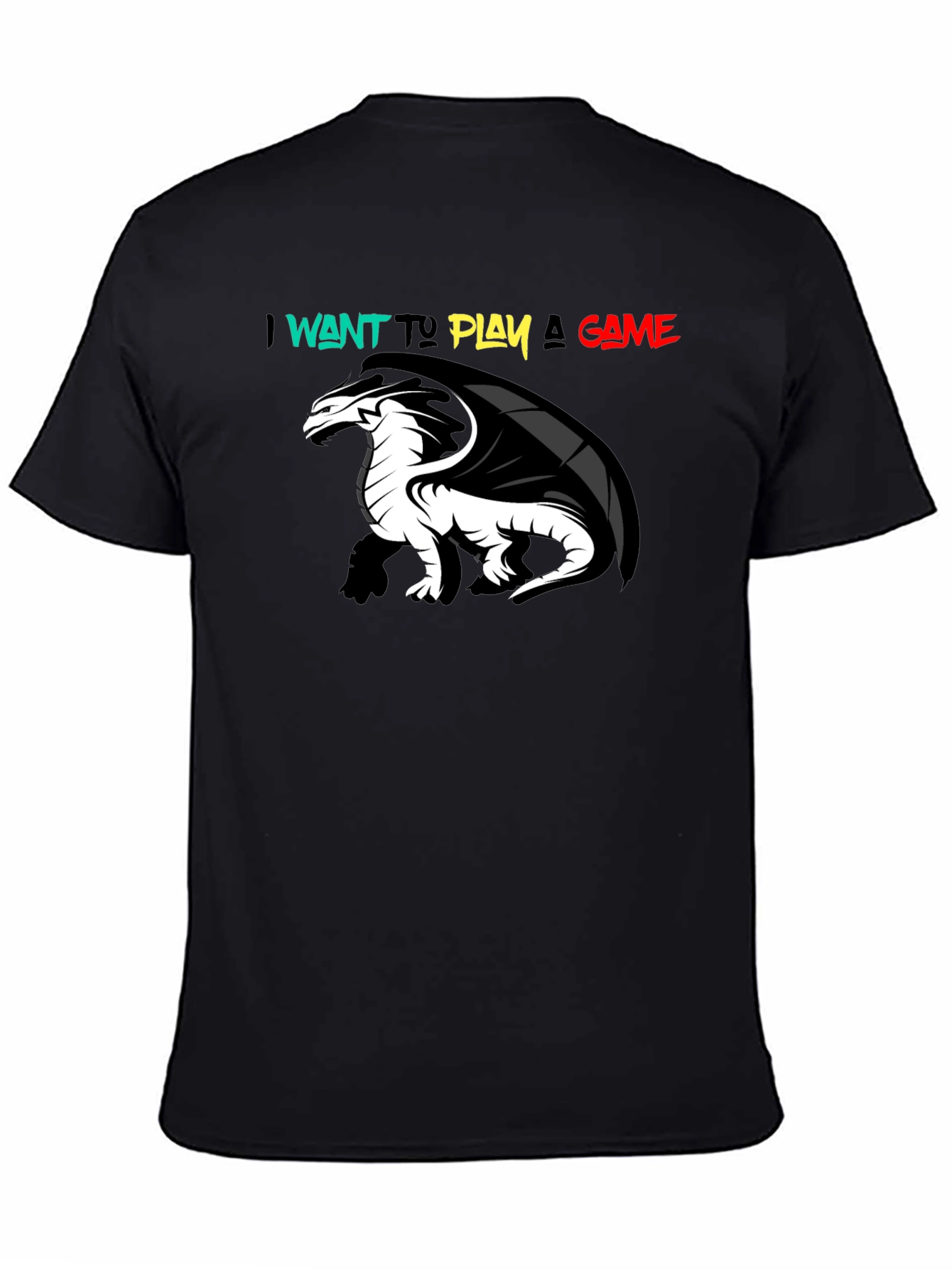Black Dragon Game T-Shirt - Black view 4