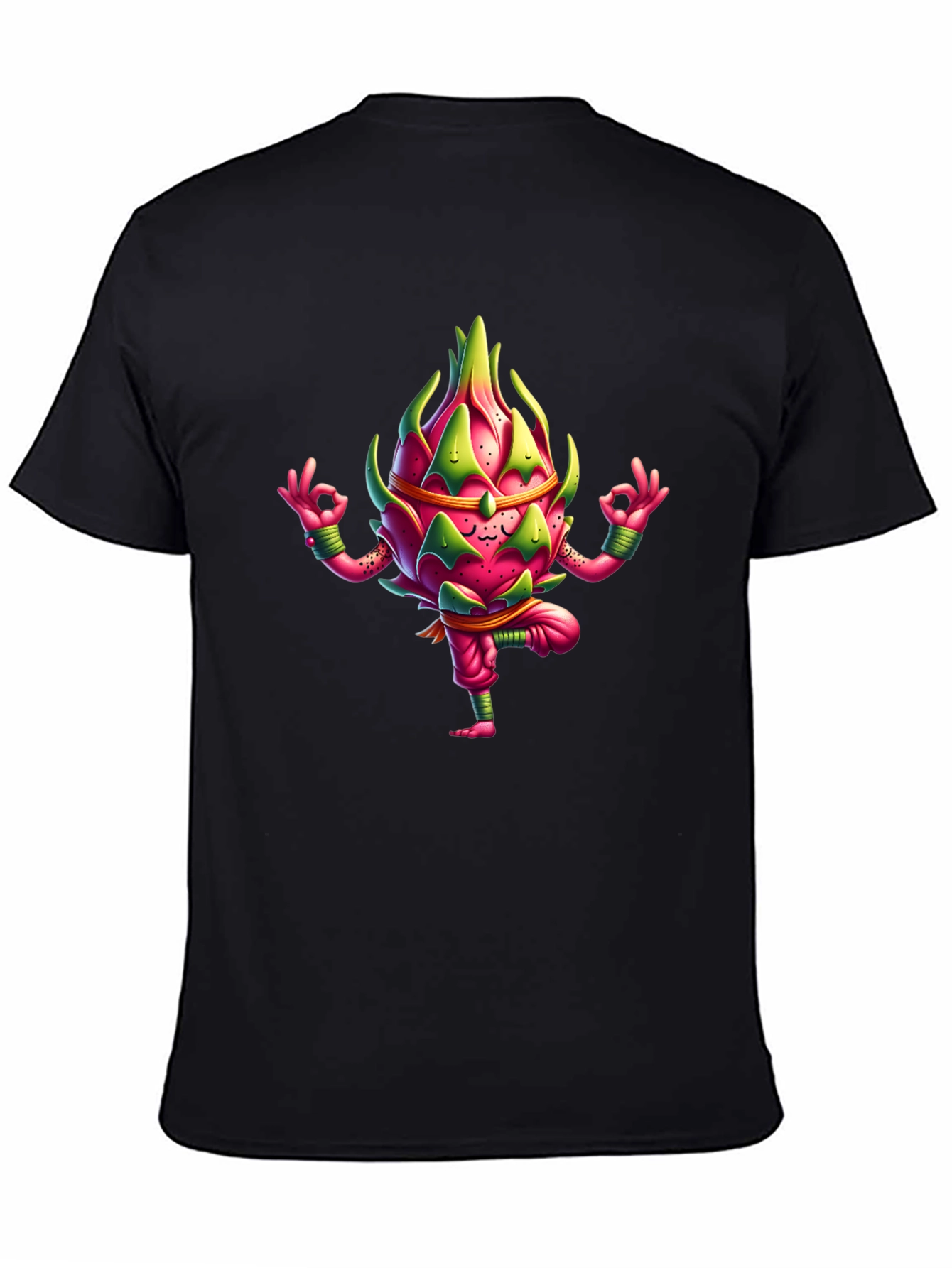 Black Dragon Fruit Yoga T-Shirt - Meditate in Style! view 4