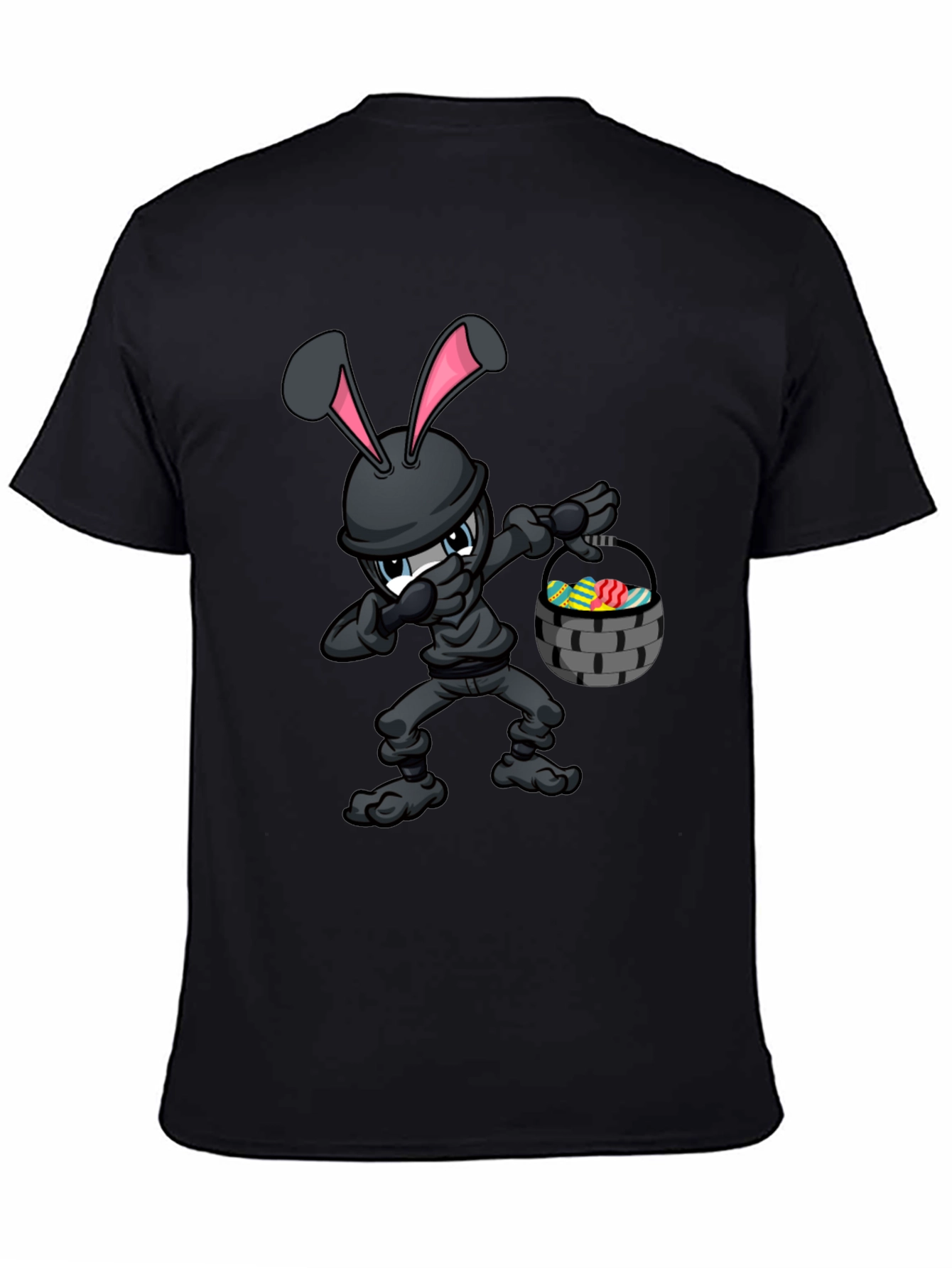 Black Ninja Easter Bunny T-Shirt view 4