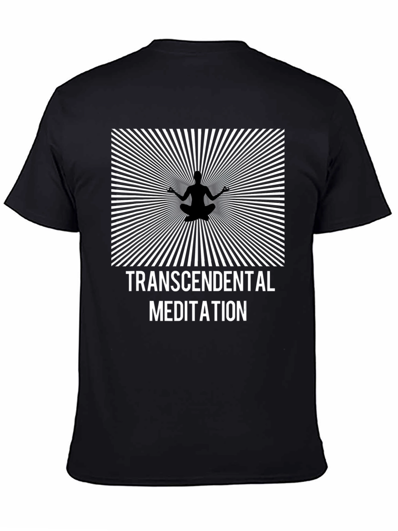 Black Transcendental Meditation T-Shirt - Mindful Design view 4