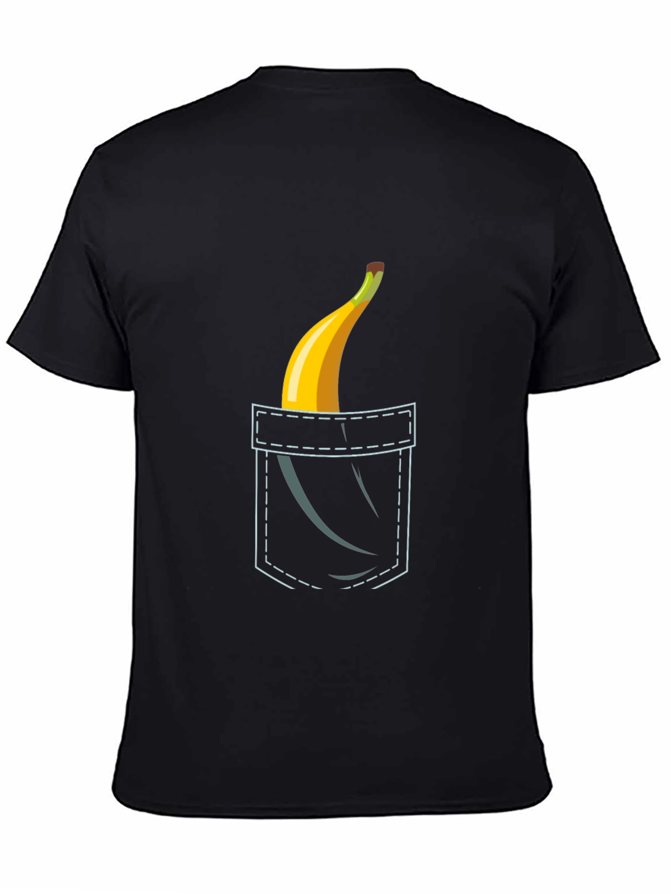 Black Banana Pocket Graphic Tee - Funny Novelty Shirt view 4