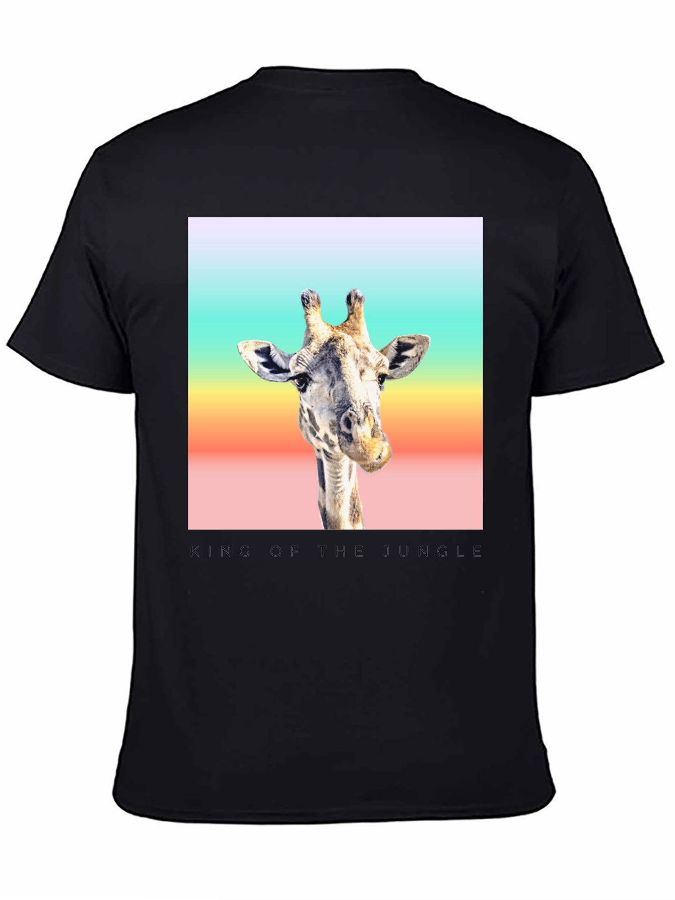 Black King of the Jungle Giraffe T-Shirt view 4