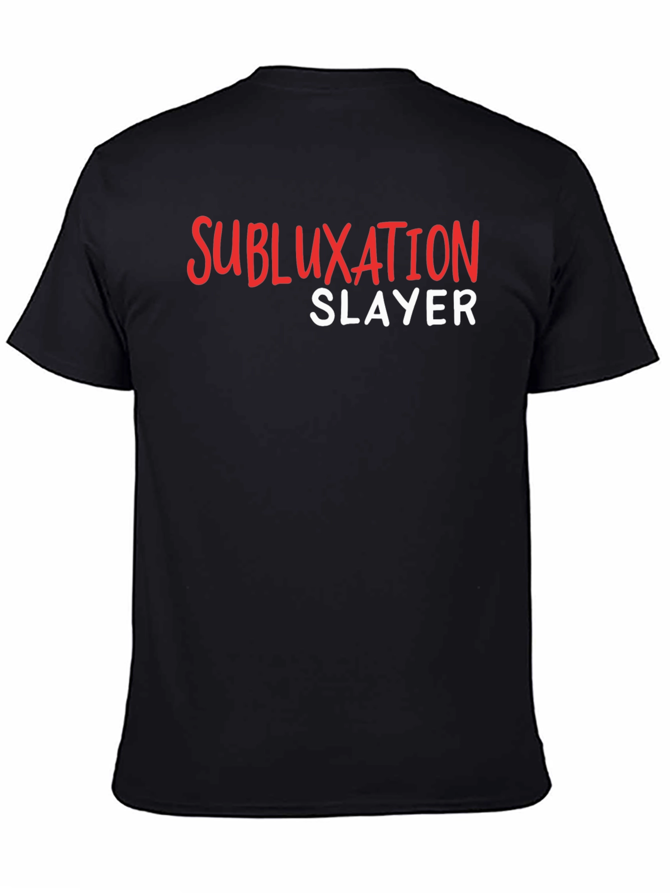 Black Subluxation Slayer Graphic T-Shirt view 4