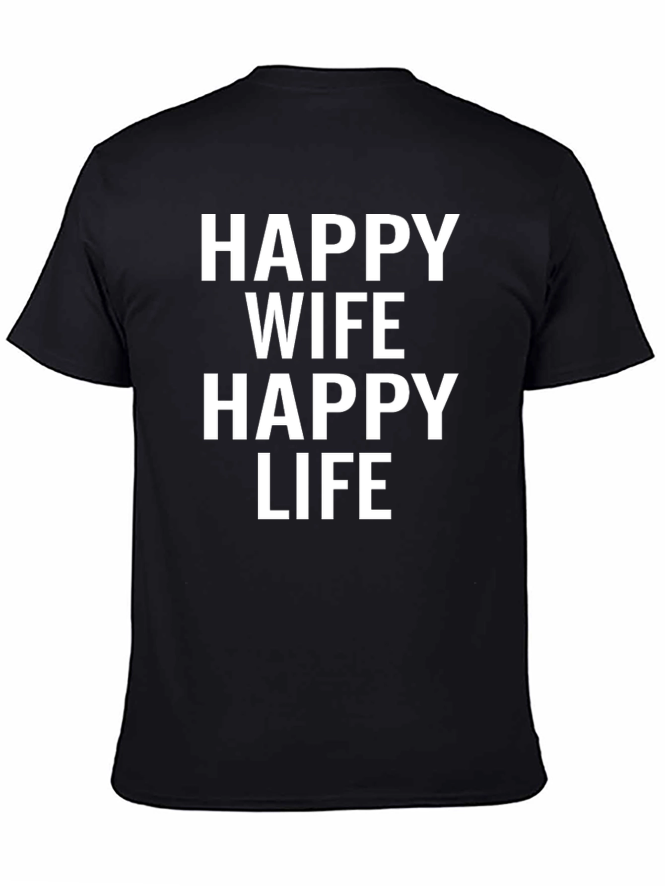 Black Happy Wife Happy Life Graphic Tee view 4