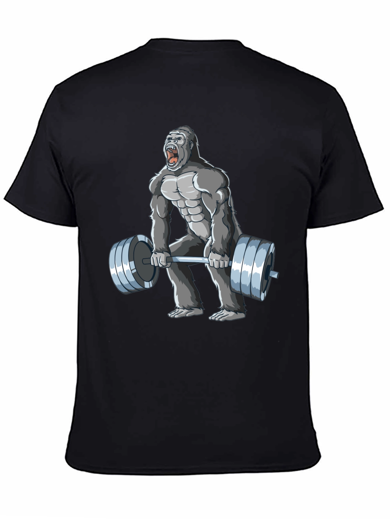Black Gorilla Gym T-Shirt - Black view 4