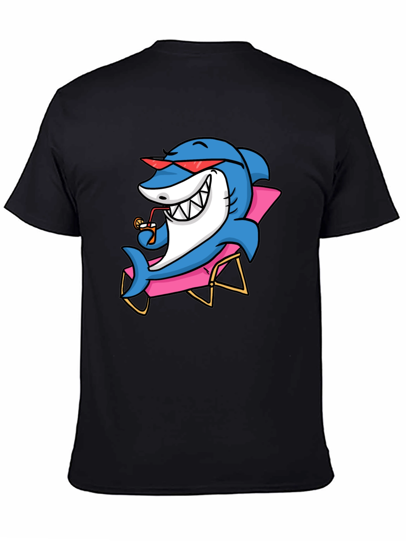 Black Cool Shark T-Shirt - Vacation Vibes view 4