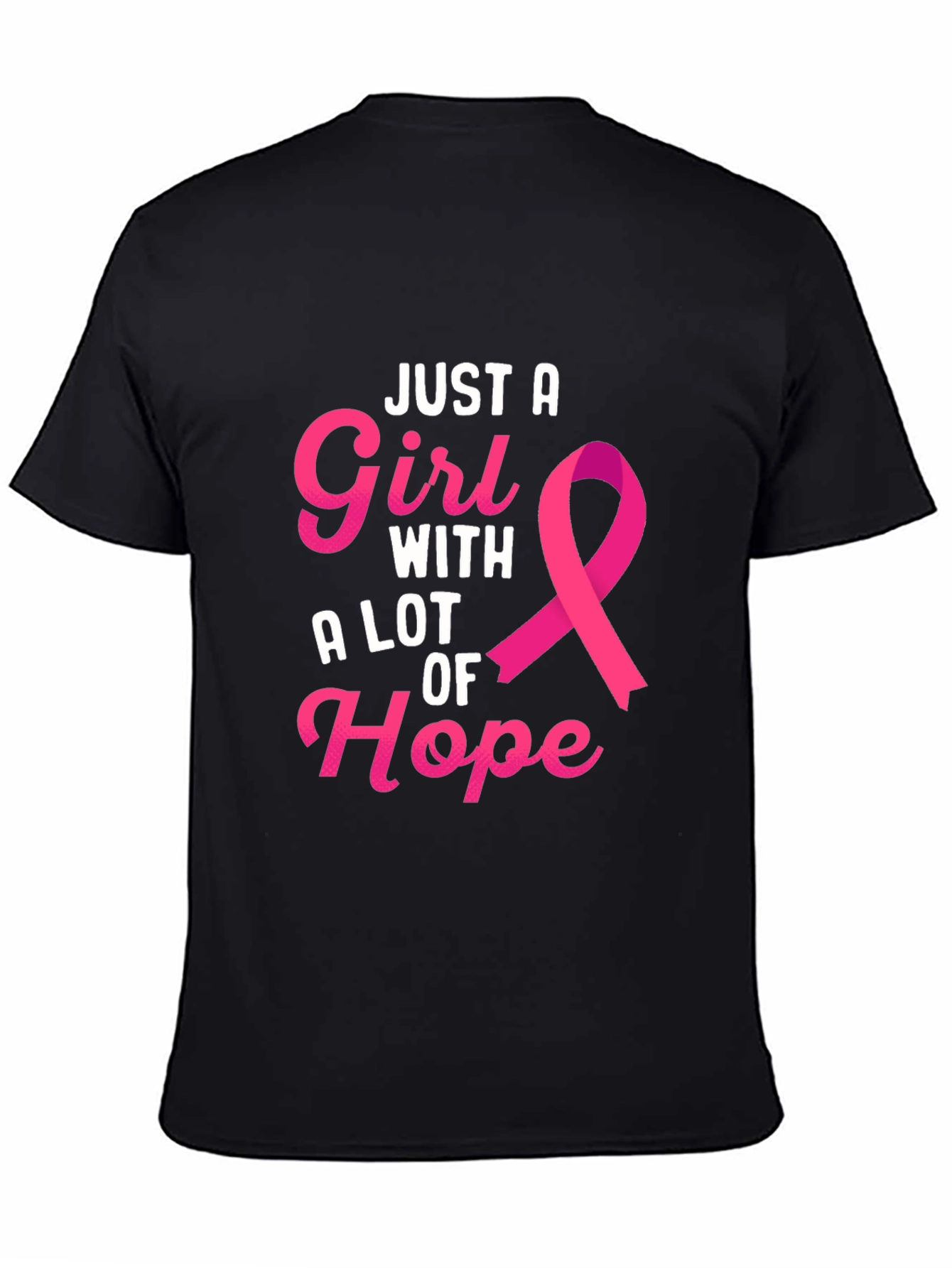Black Just A Girl With A Lot of Hope T-Shirt view 4