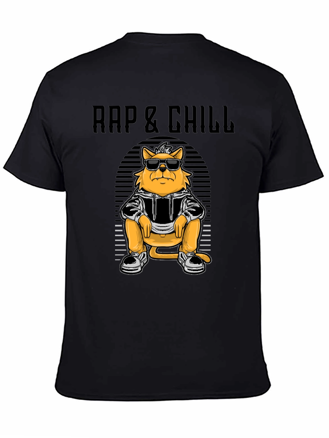 Rap & Chill Cat T-Shirt - Cool Graphic Tee - 4