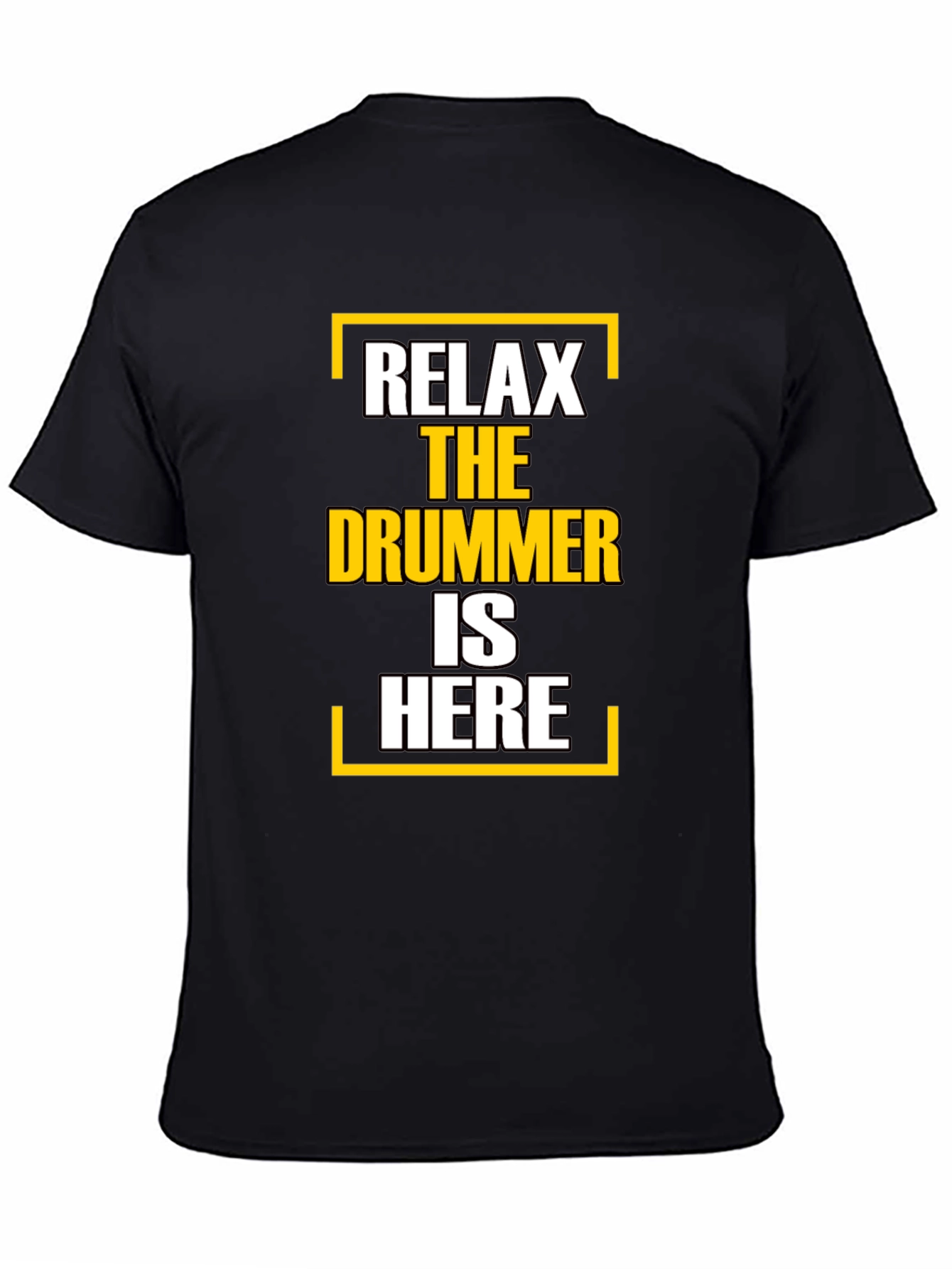 Black Relax The Drummer Is Here T-Shirt view 4