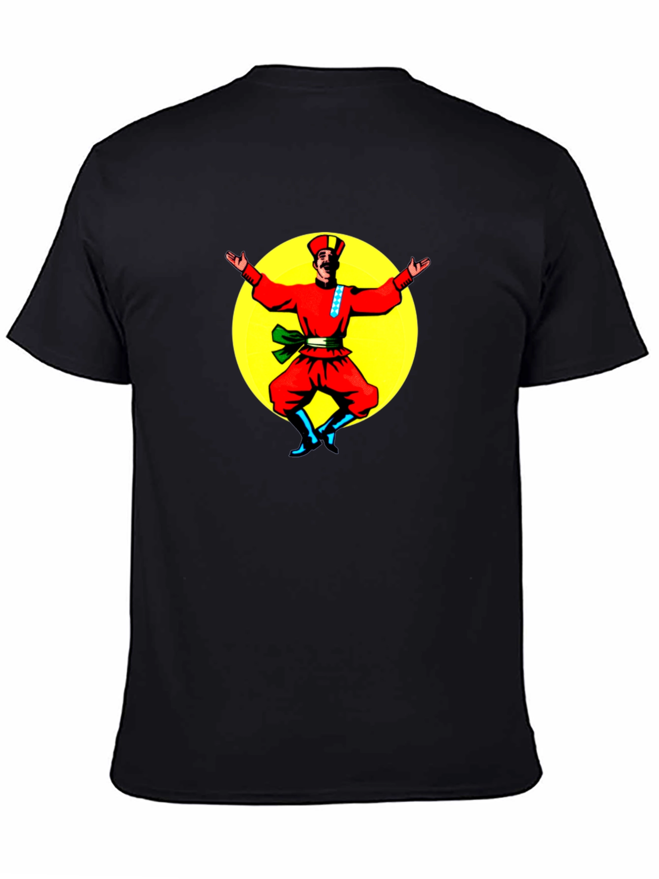 Black Dancing Cossack Black T-Shirt view 4