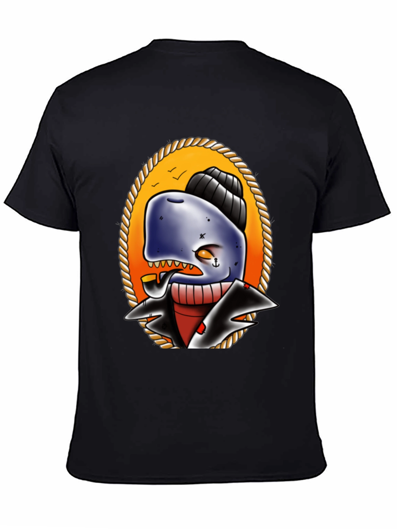 Black Whale Captain Graphic T-Shirt view 4