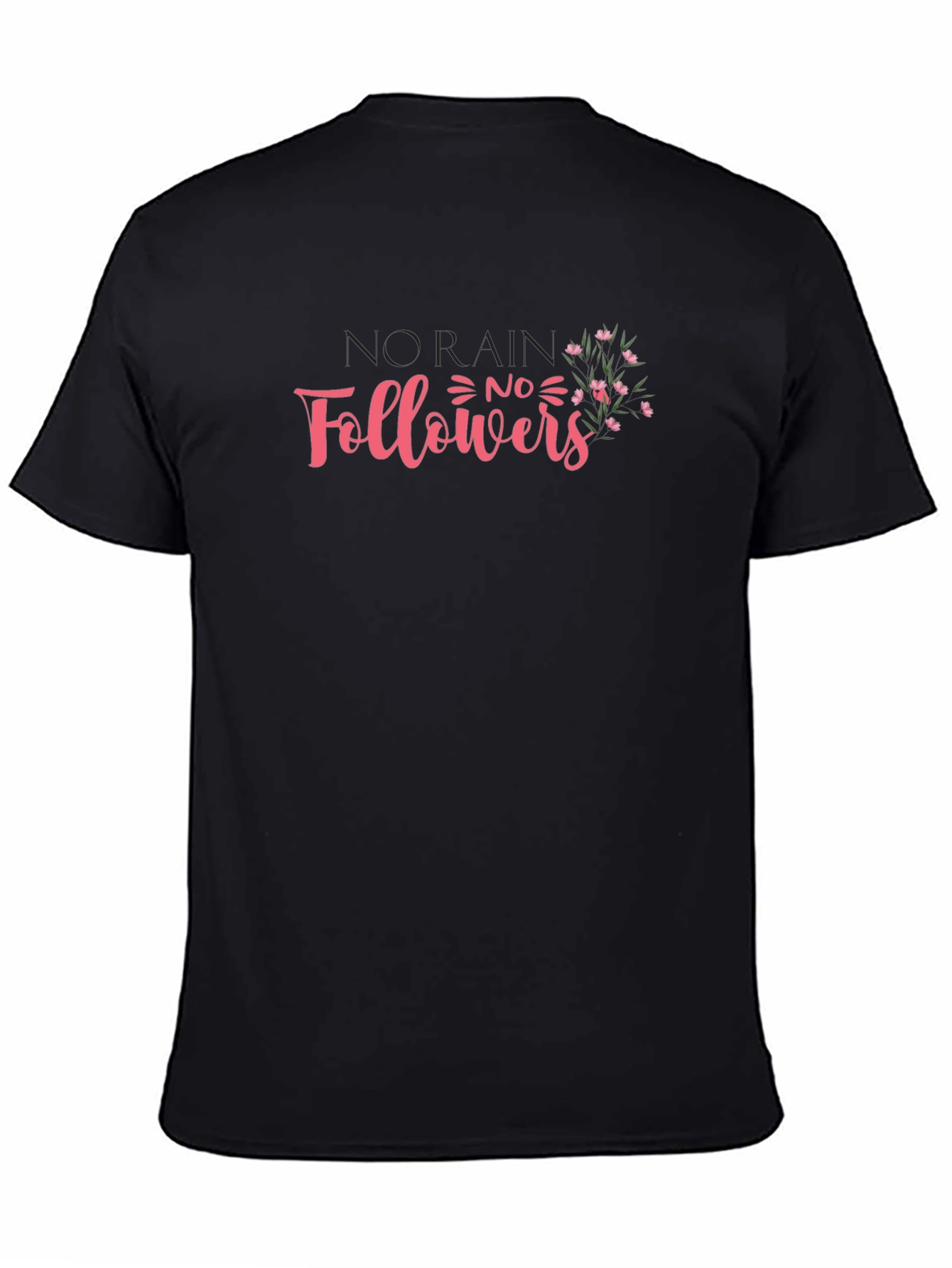 Black No Followers Graphic Tee - Stylish Unisex T-Shirt view 4