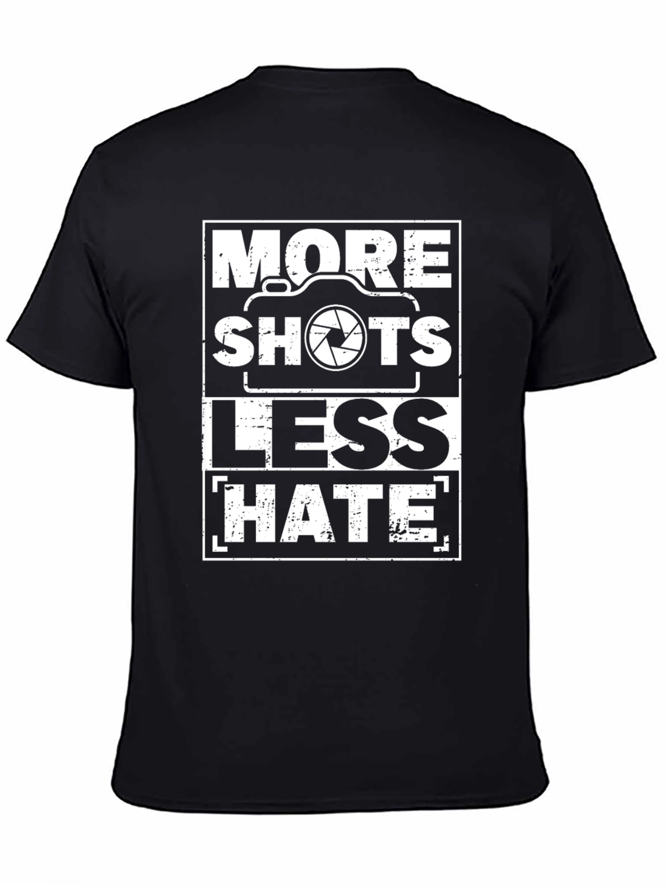 Black More Shots Less Hate - Graphic T-Shirt view 4