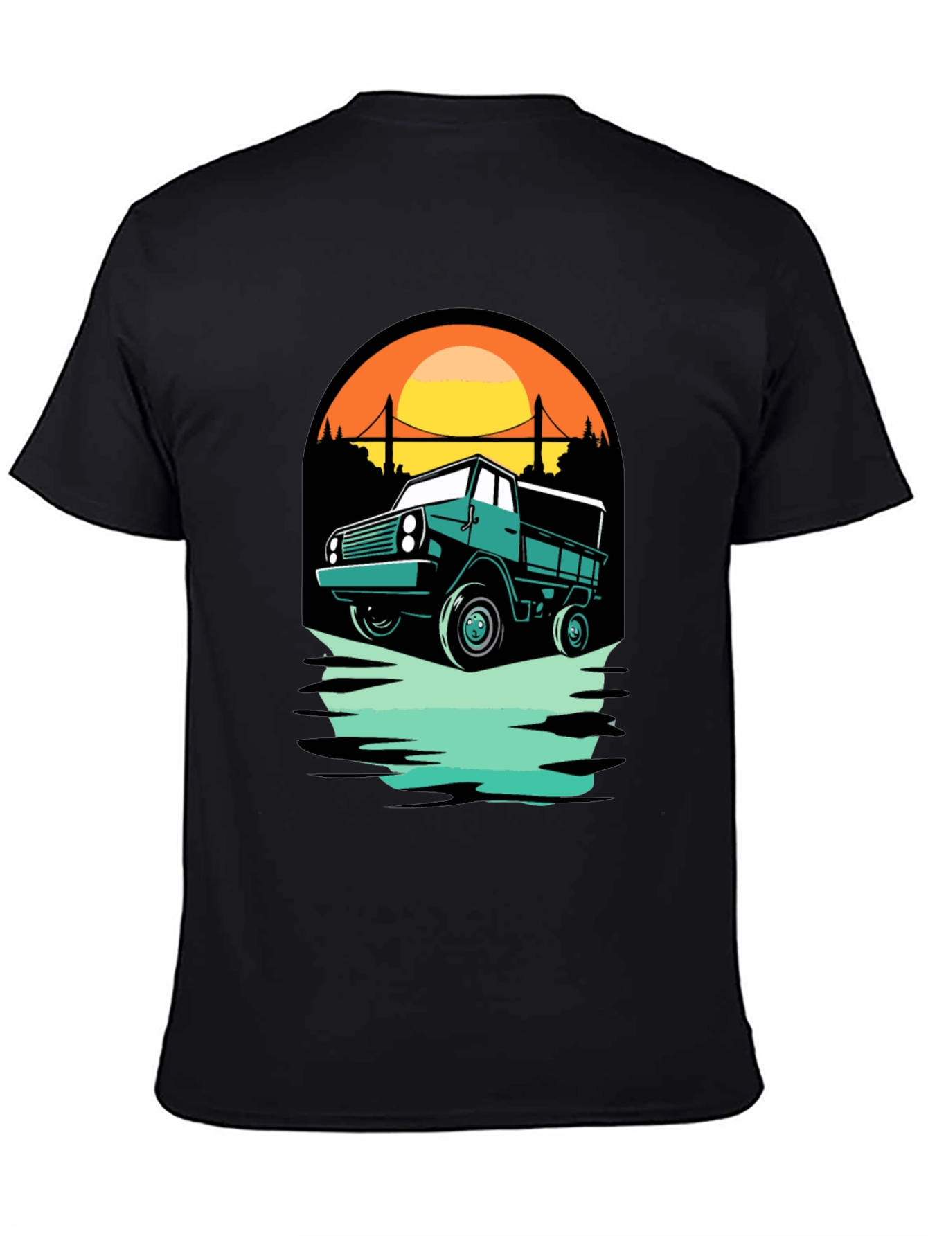 Black Vintage Truck Graphic Tee - Adventure Ready view 4