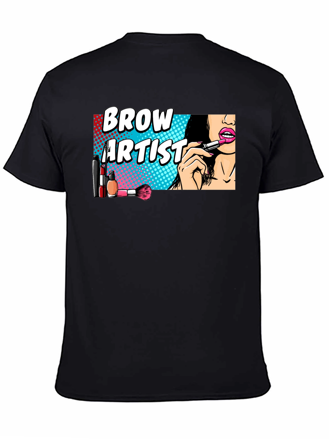 Black Brow Artist Makeup T-Shirt view 4
