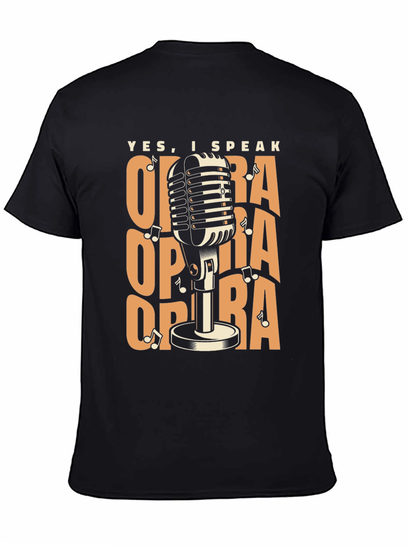Black Yes, I Speak Opera - Music Lover T-Shirt view 4