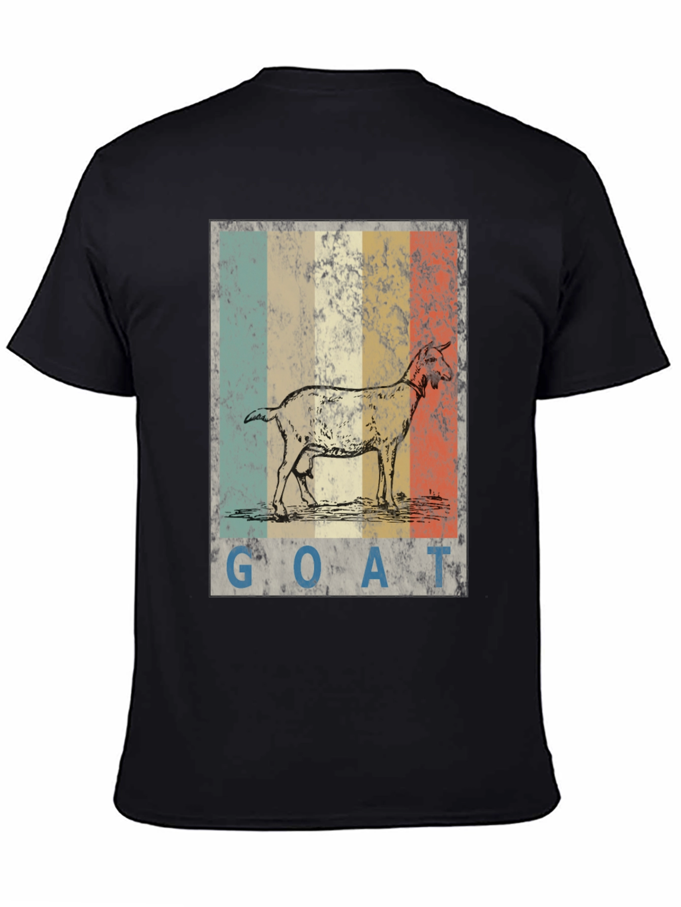 Black Vintage Goat T-Shirt - Graphic Tee view 4