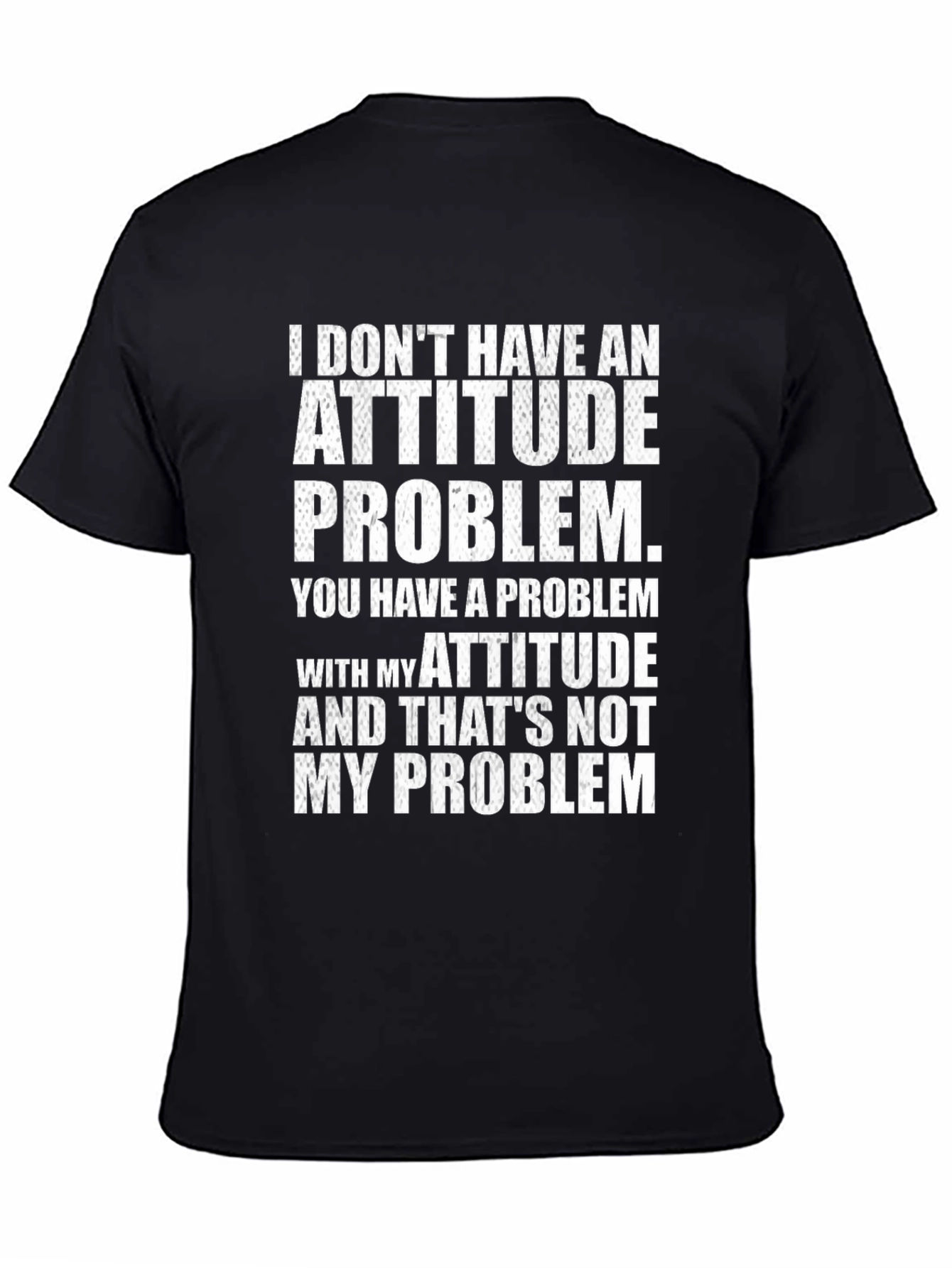 Black Attitude Problem Graphic Tee - Bold Statement T-Shirt view 4