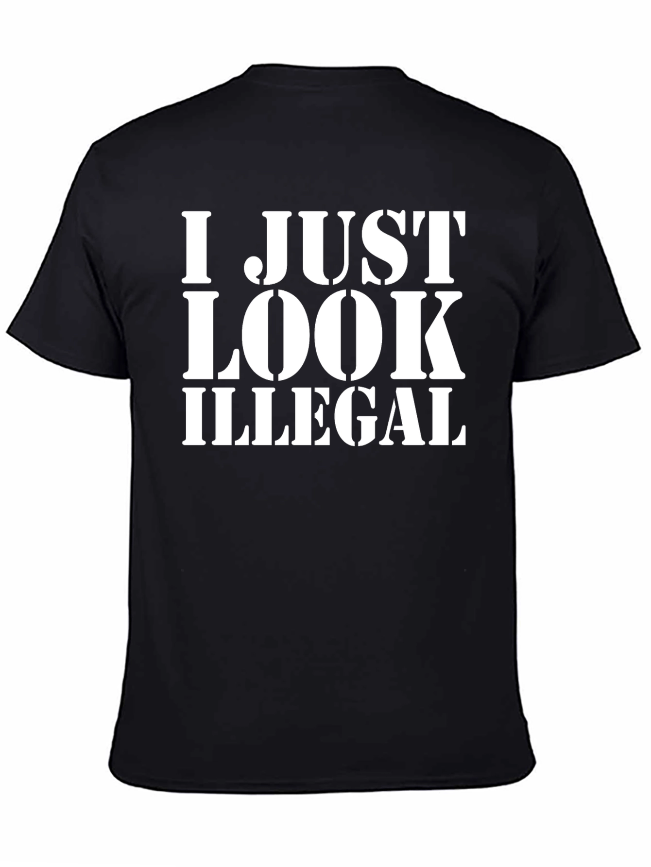 Black I Just Look Illegal Graphic Tee - Black view 4