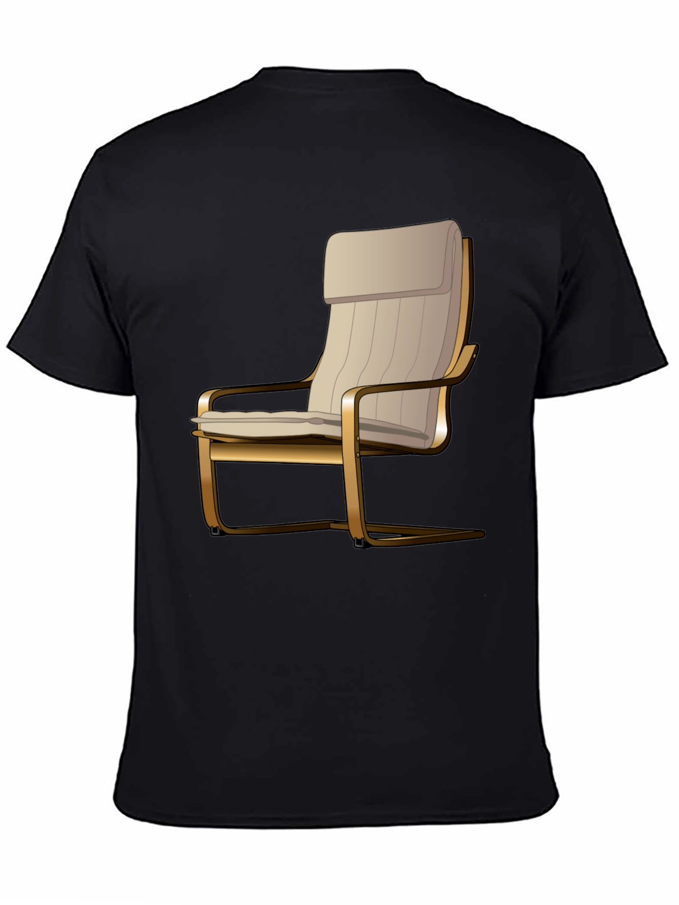 Black Modern Chair Graphic Tee - Stylish Comfort view 4