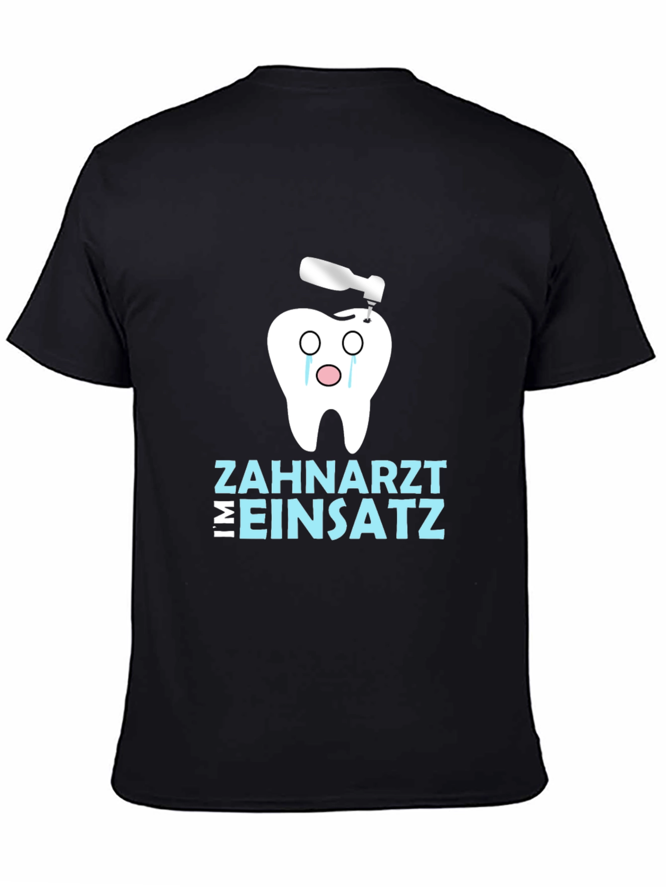 Black Zahnarzt Im Einsatz Graphic Tee - Black view 4