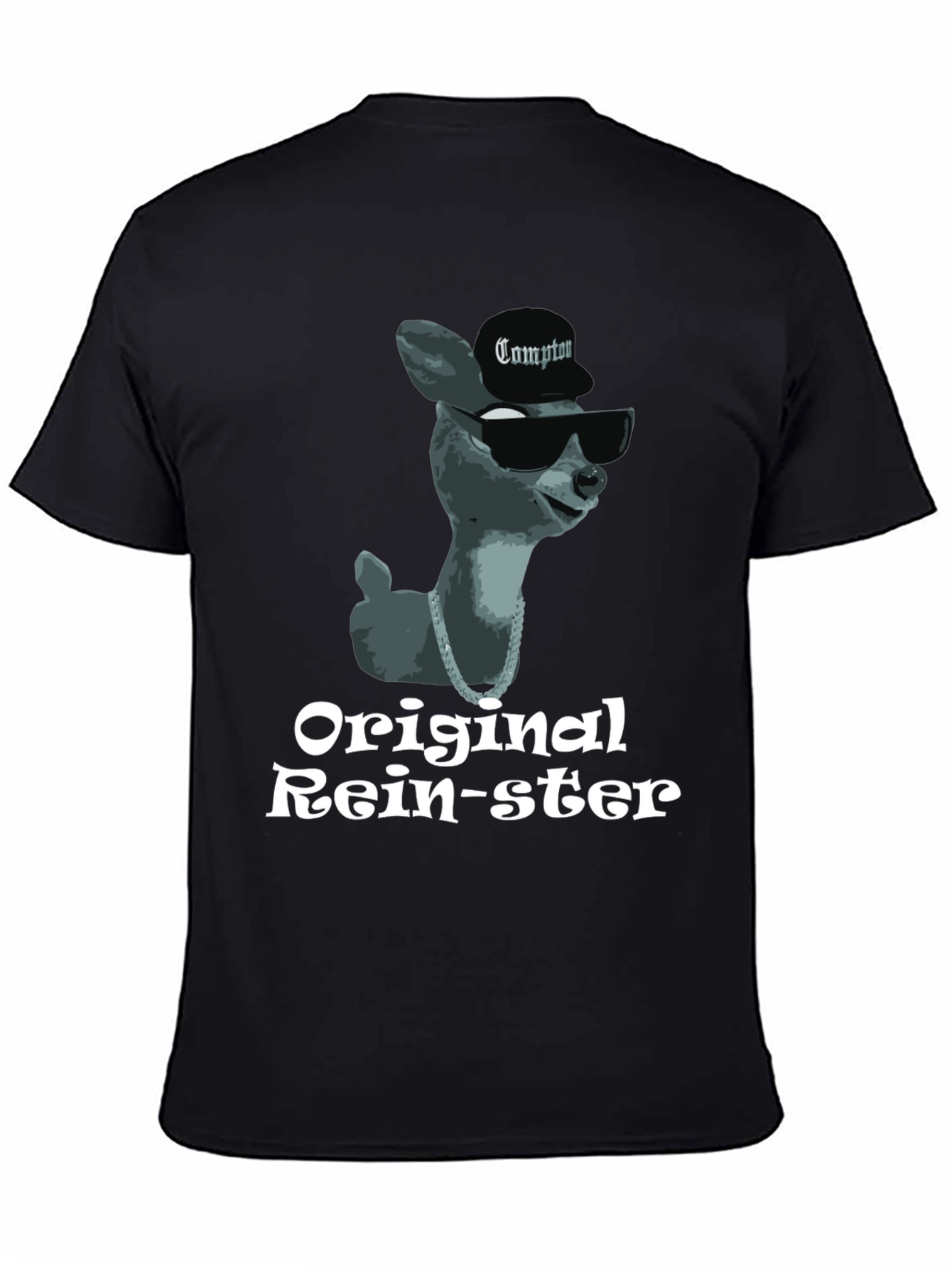 Black Original Rein-ster T-Shirt Compton Deer view 4