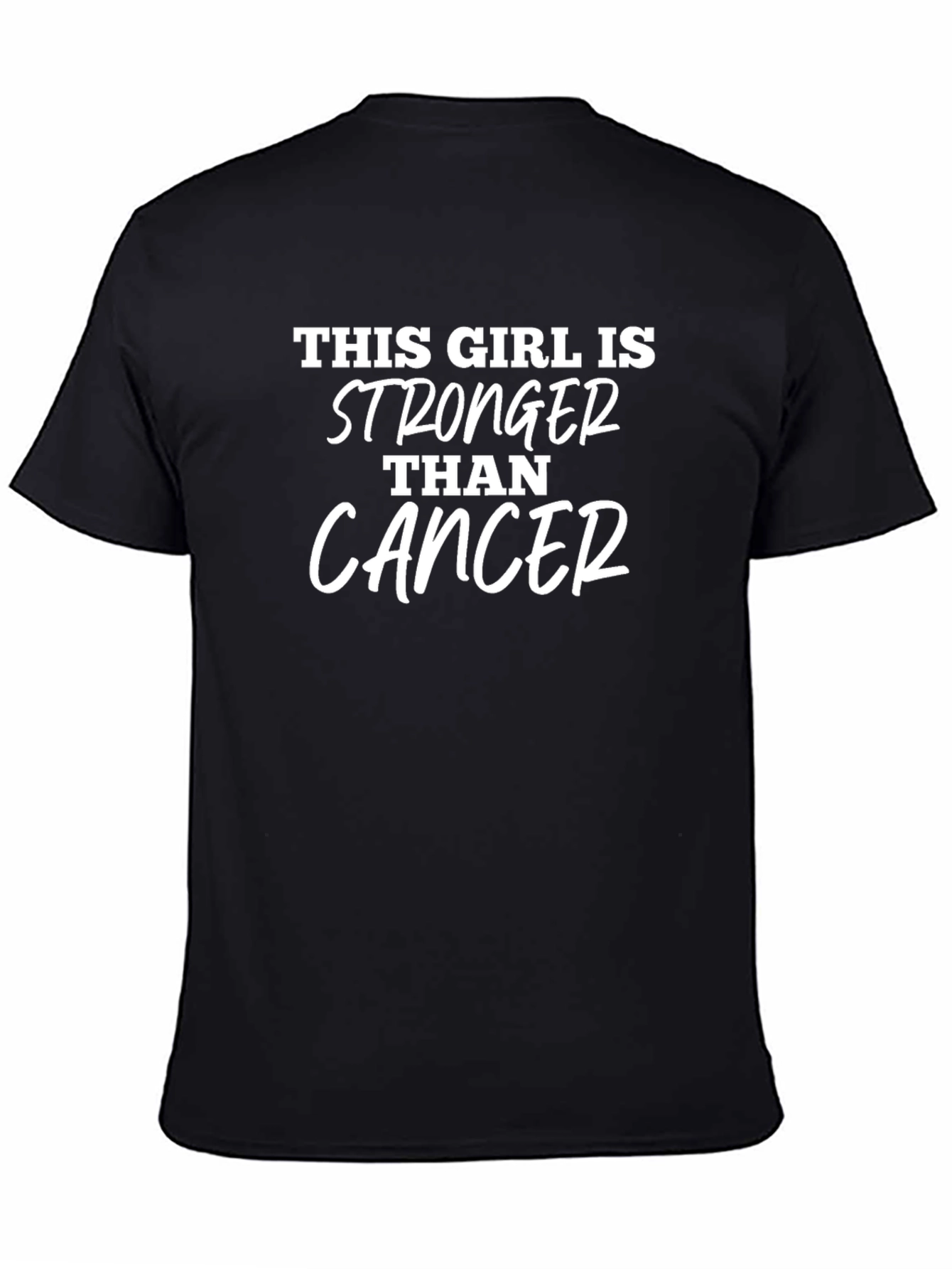 Black Stronger Than Cancer Graphic T-Shirt - Unisex view 4