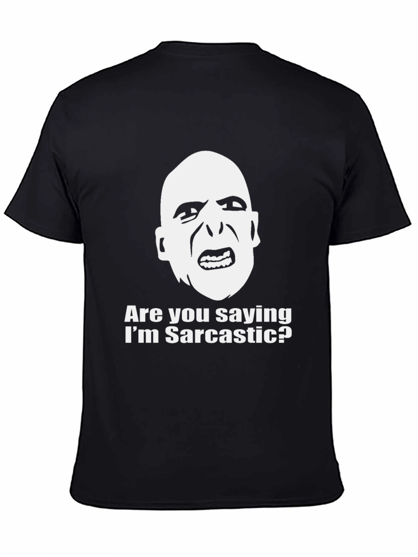 Black Sarcastic Voldemort Graphic T-Shirt view 4