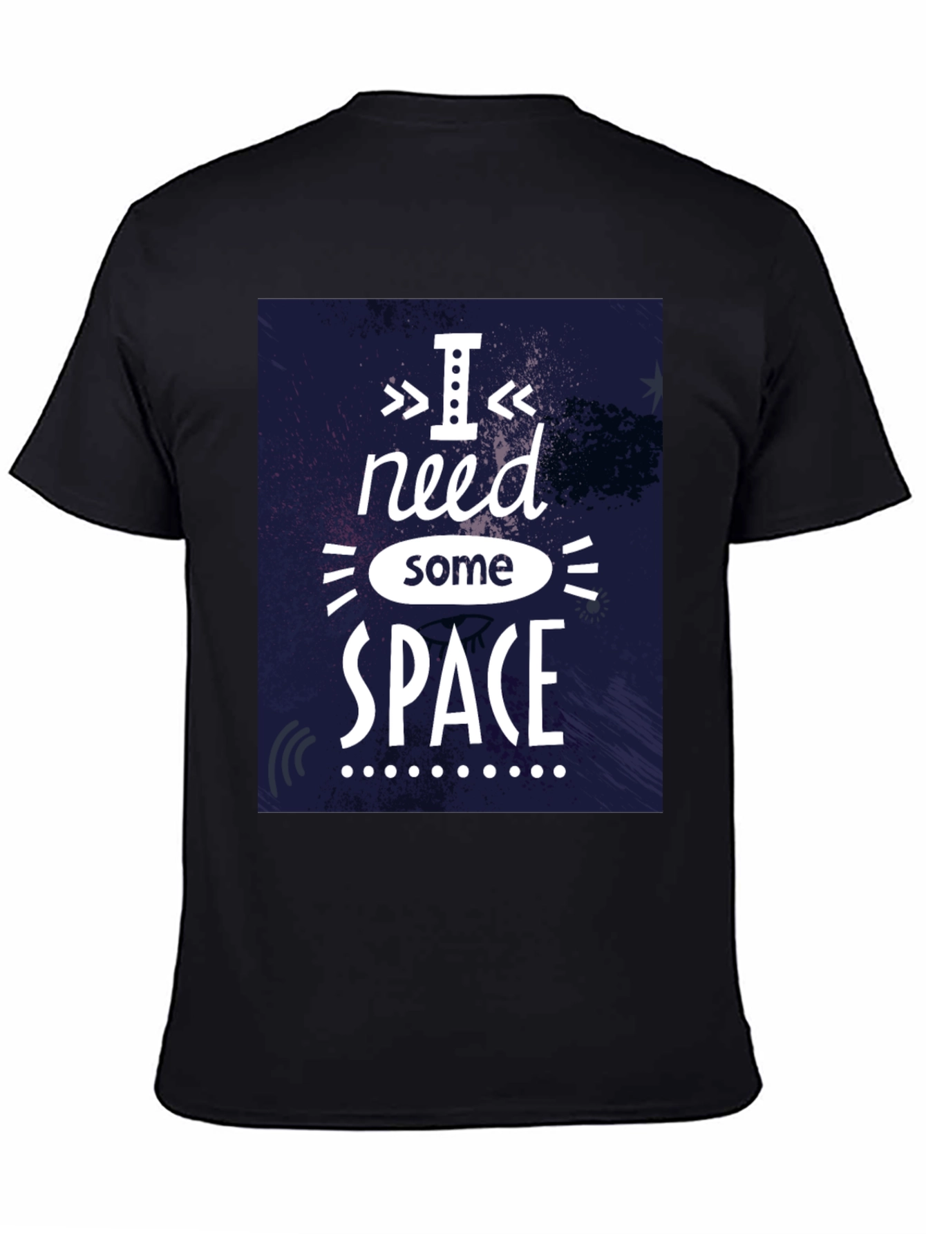 Black I Need Some Space Graphic T-Shirt - Black view 4